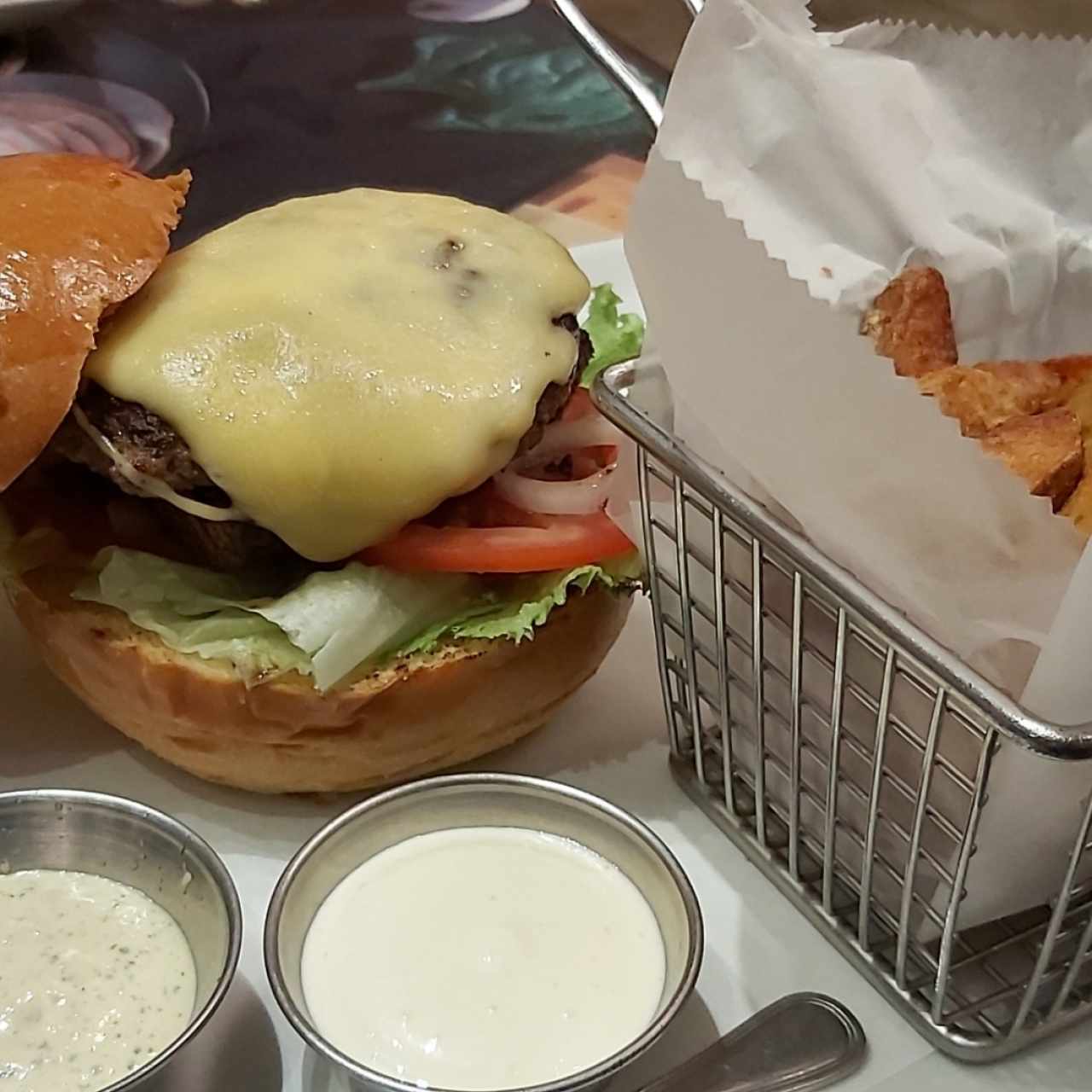 Burger con plátano y queso gouda