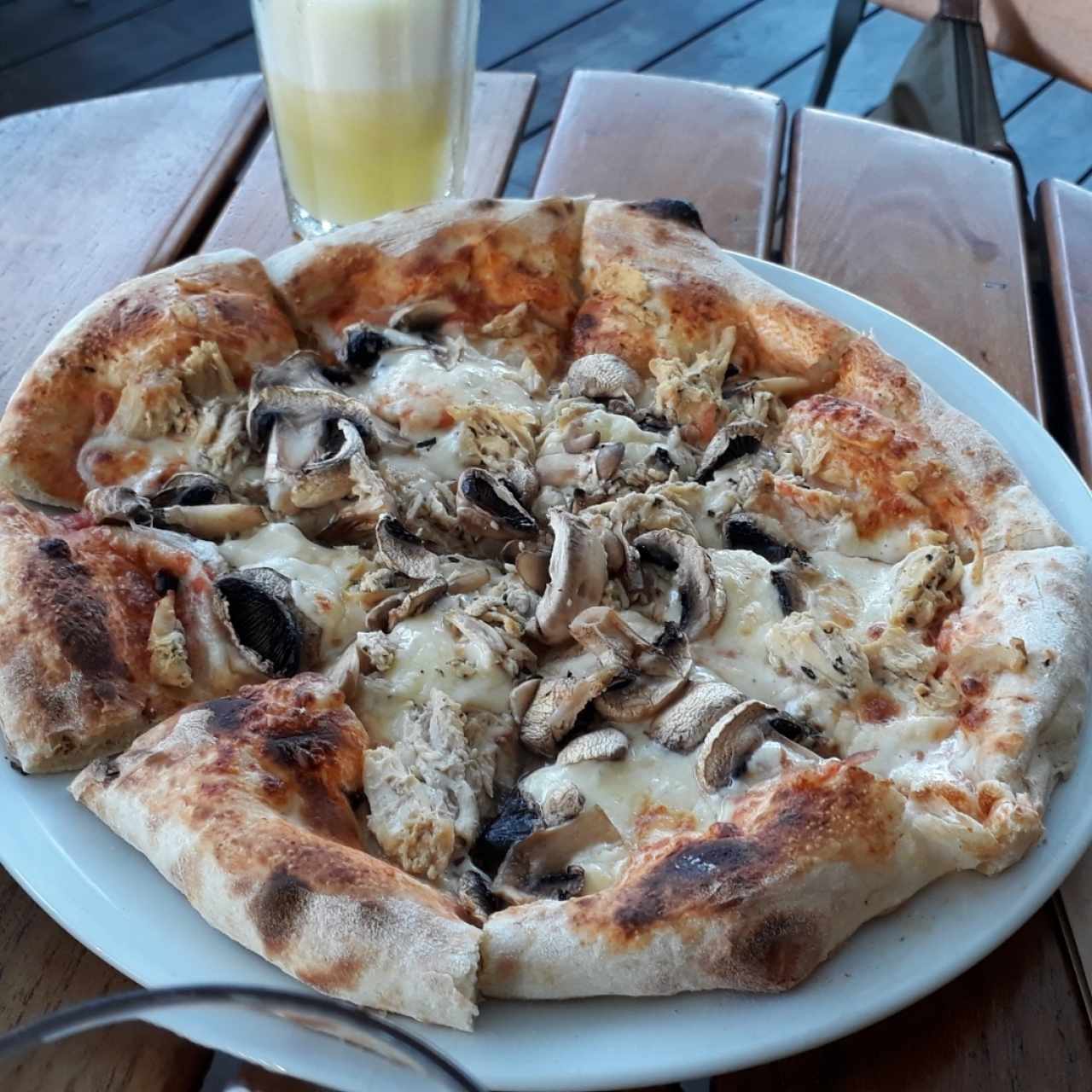 Pizzas - Pollo con Champiñones