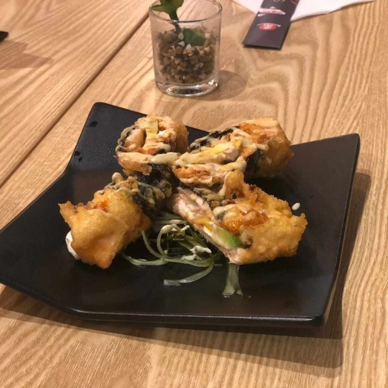 Salmón tempura 