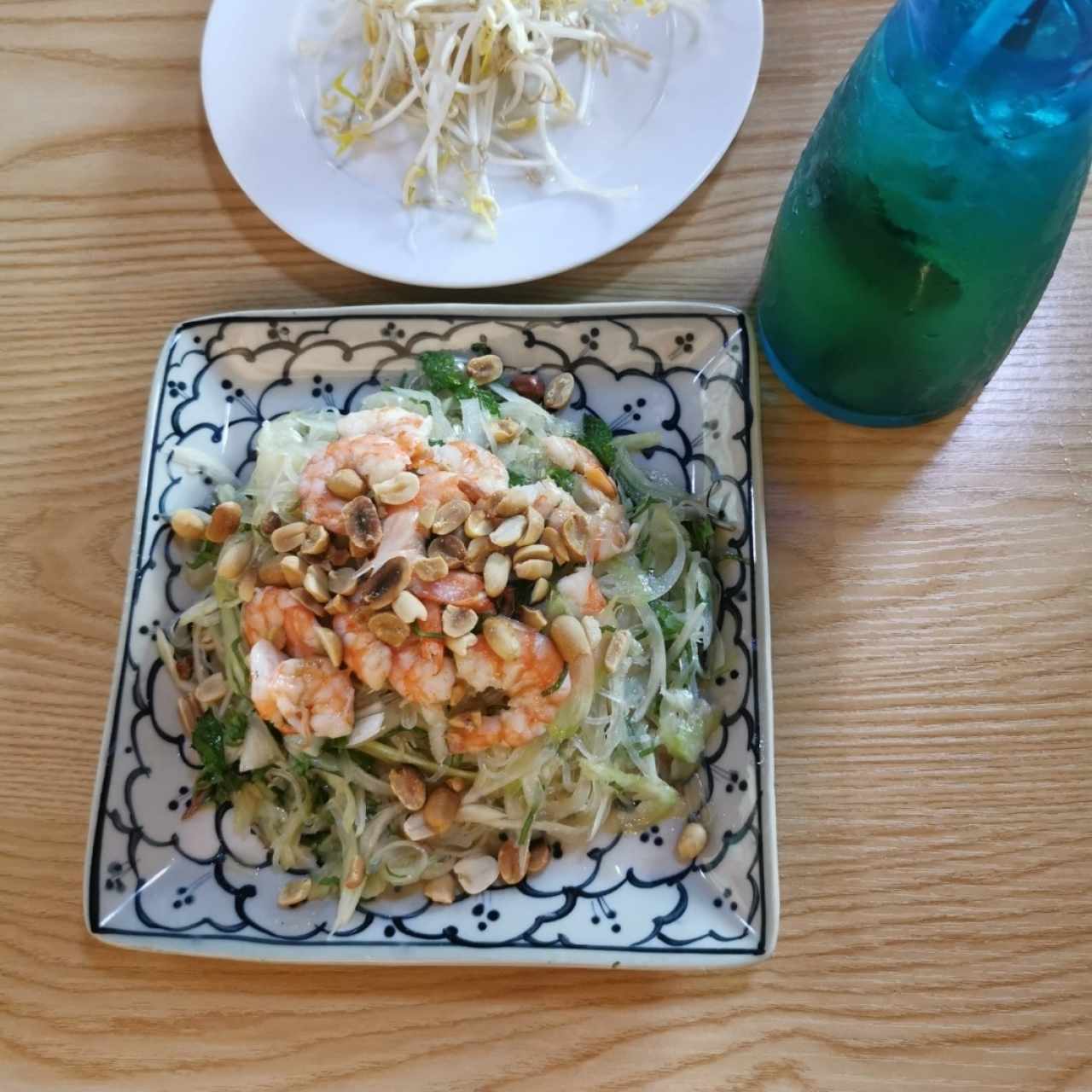 Ensalada de Fideos transparentes con Camarones