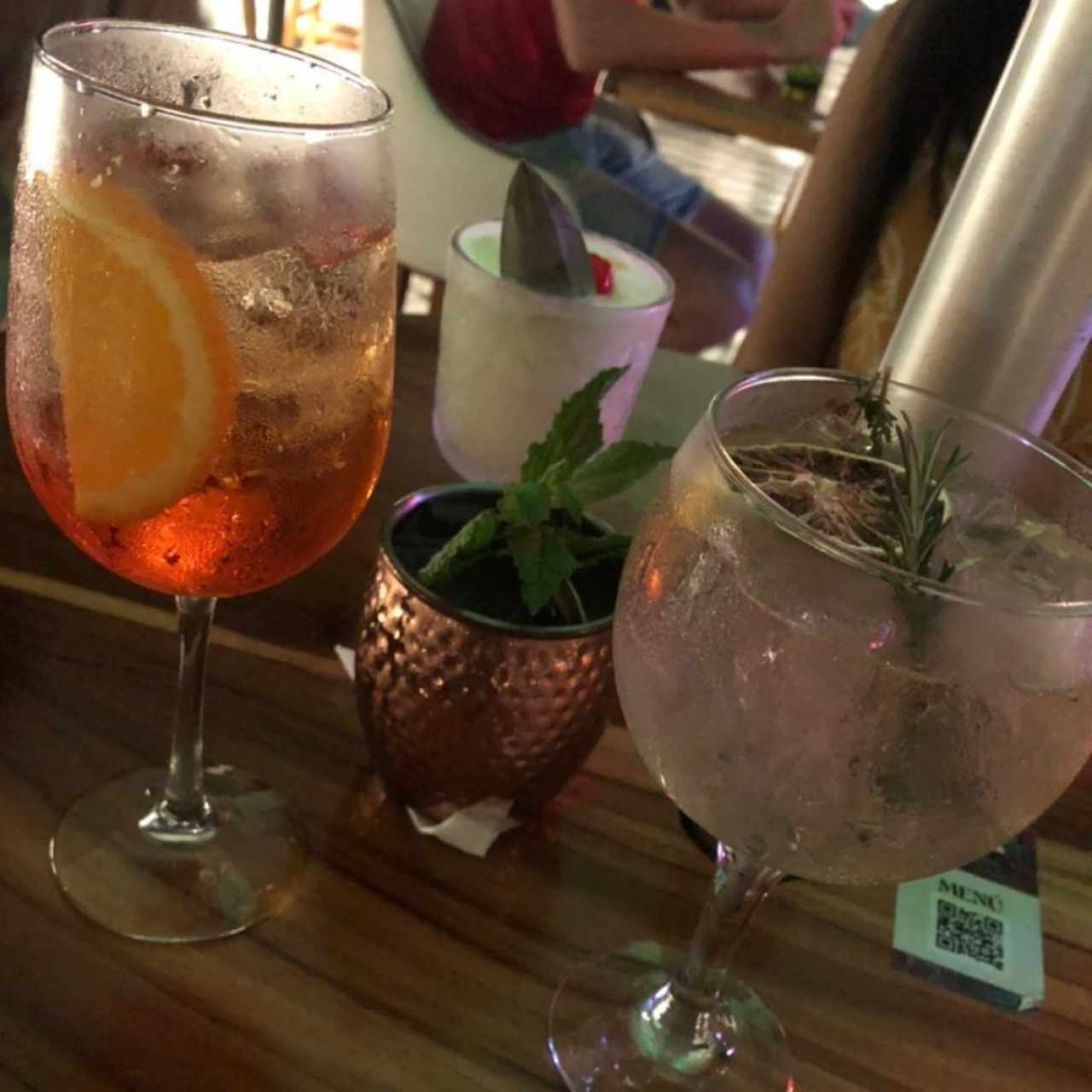 Spritz, piña colada, moscow mule y gin tonic