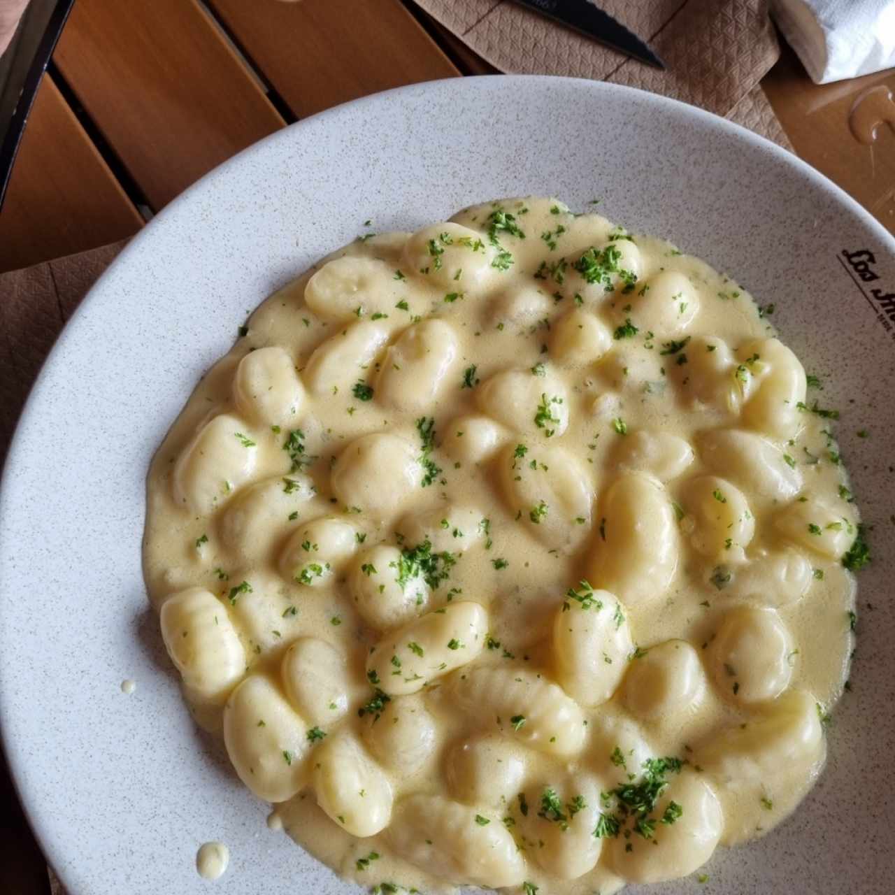 Gnocchi de papas 4 quesos