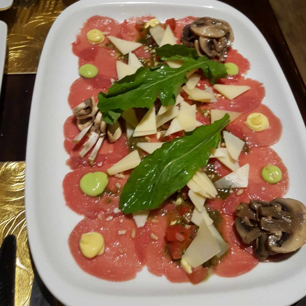 Carpaccio di manzo o filete