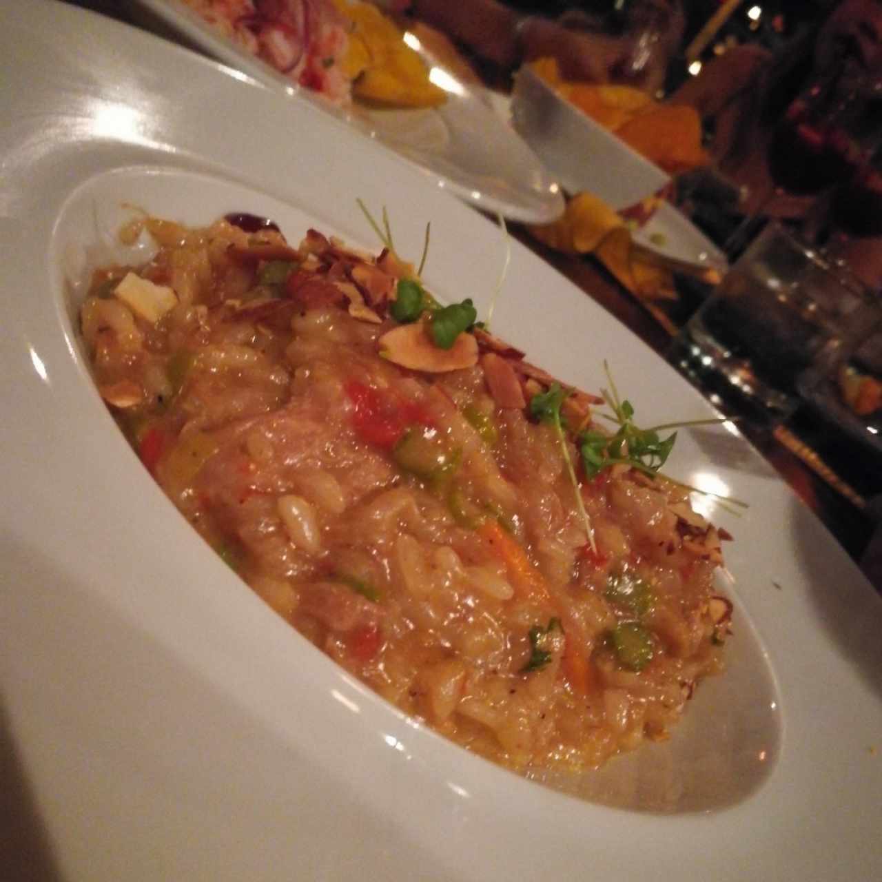 Risotto de camarón y calamar