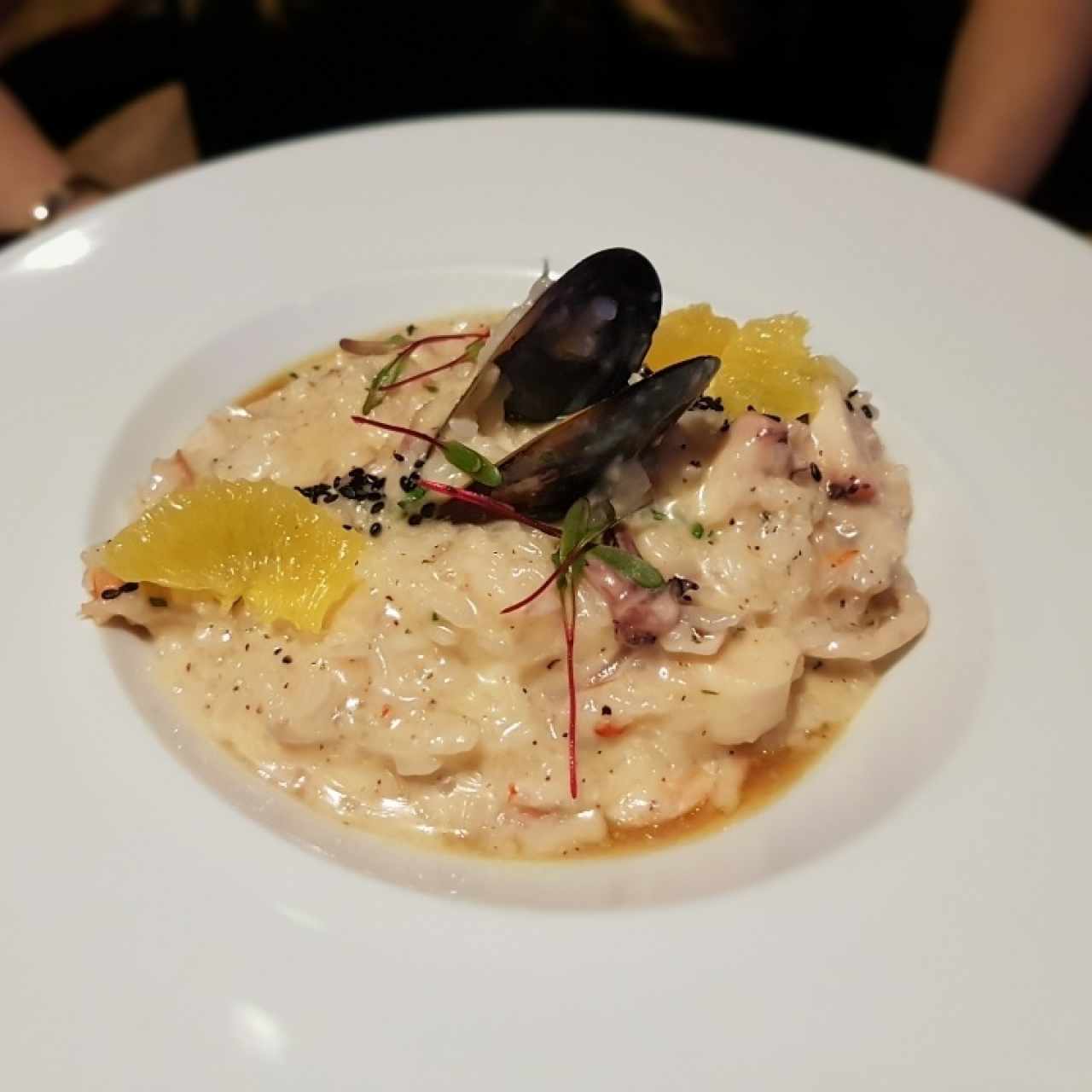 Risotto de camarón y calamar