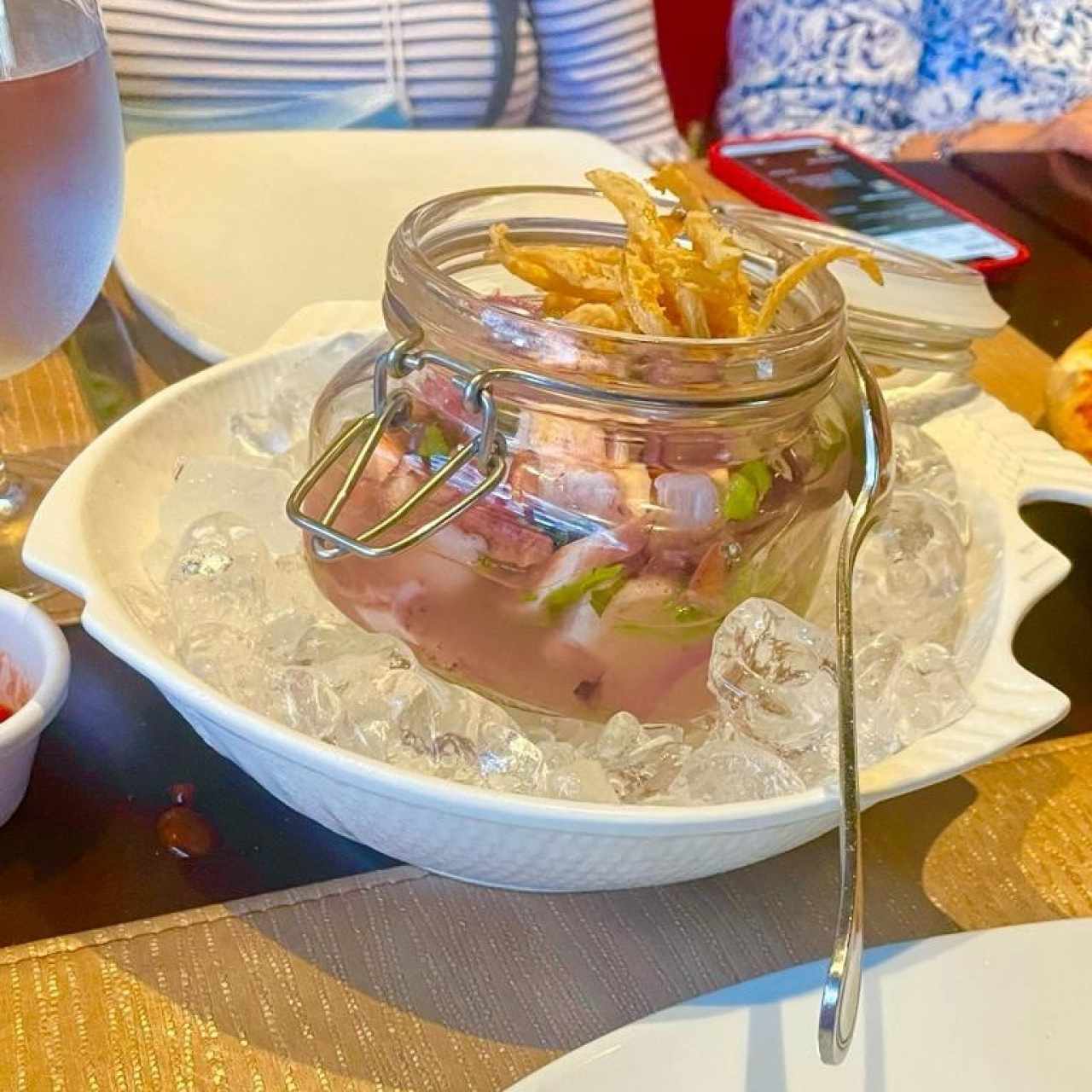 ESCABECHE DE PULPO (Pulpo finamente cocinado y cortado en rebanadas, marinado especial con: cebolla morada, ají dulce, cilantro y toque secreto de la chef que hará de este platillo uno de tus favoritos)