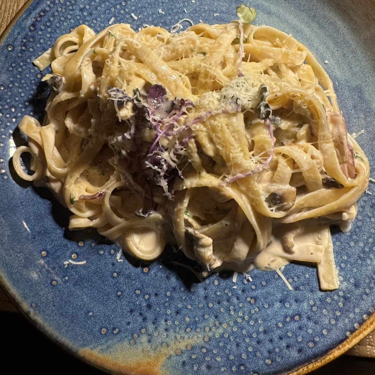 Pasta a la Crema con Trozos de Pollo