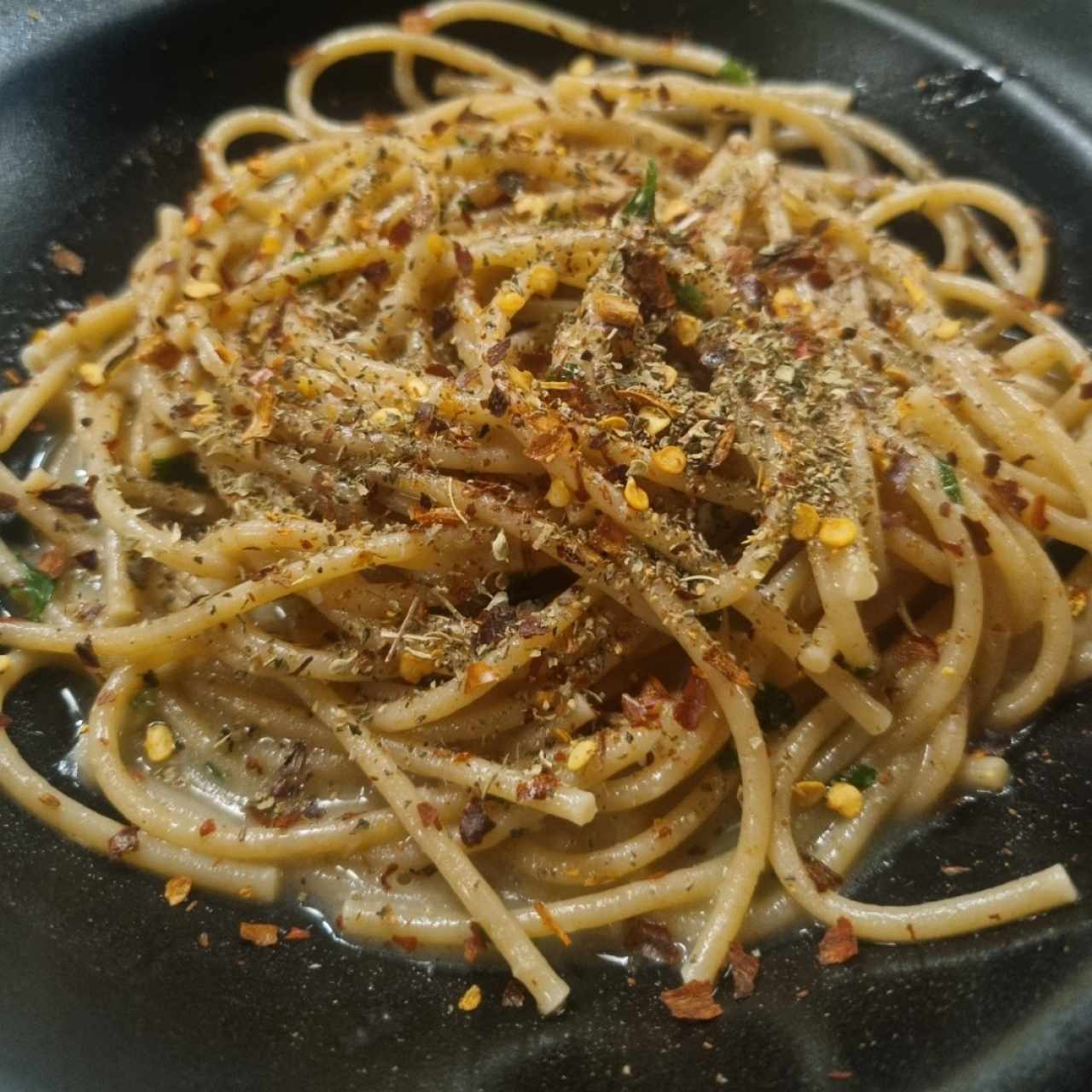 Spaguetti integral al oleo