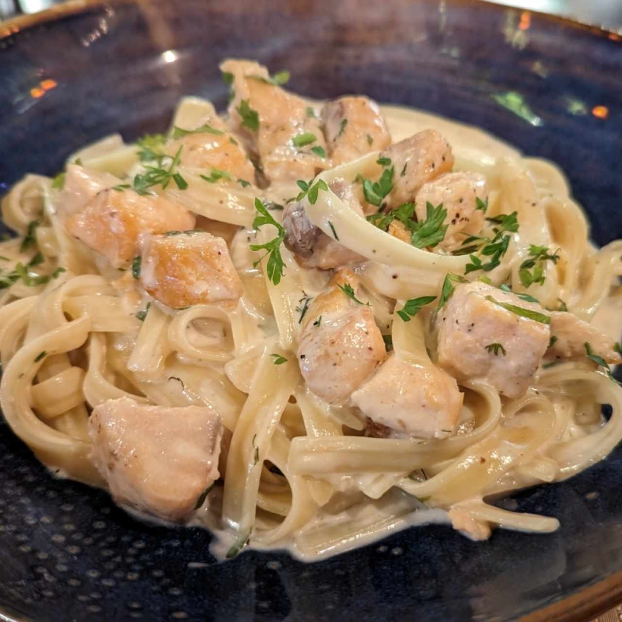 Fettuccine de salmón 