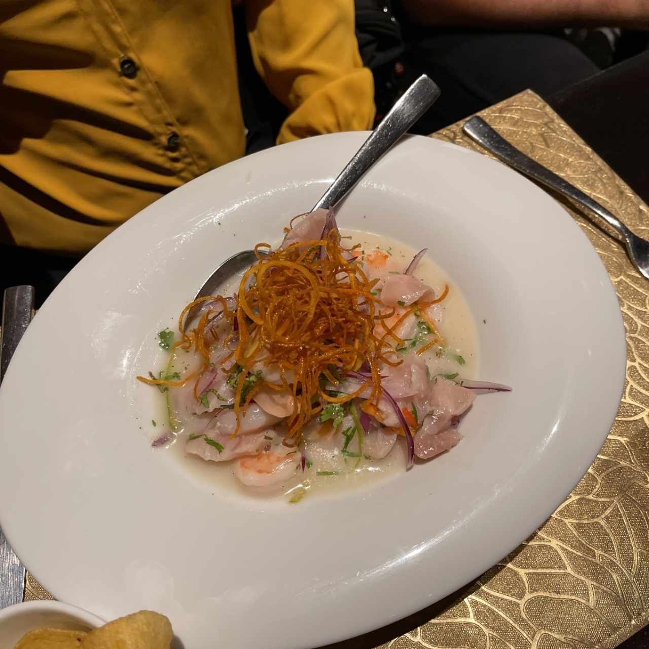 Ceviche pescado y camarones