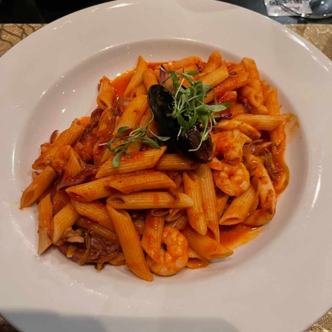 Penne frutos del mar