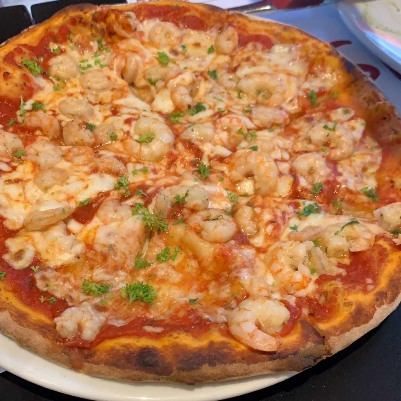 pizza de camarones 