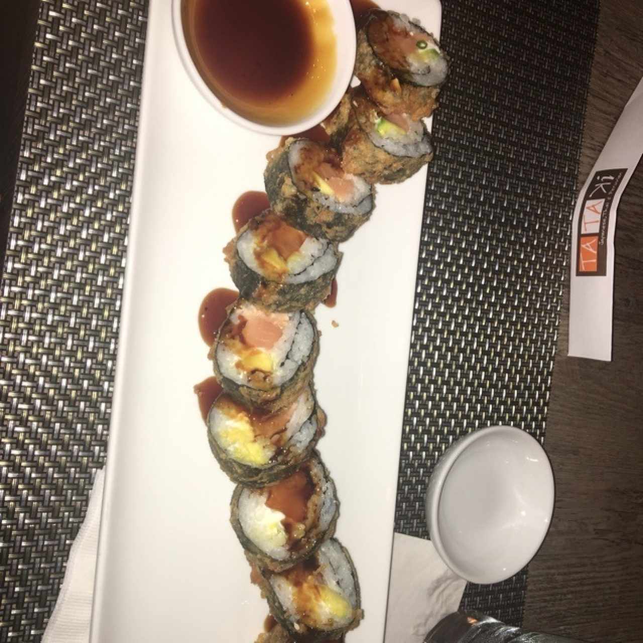 Roll “Tempura Tataki” sin langostinos y sin masago