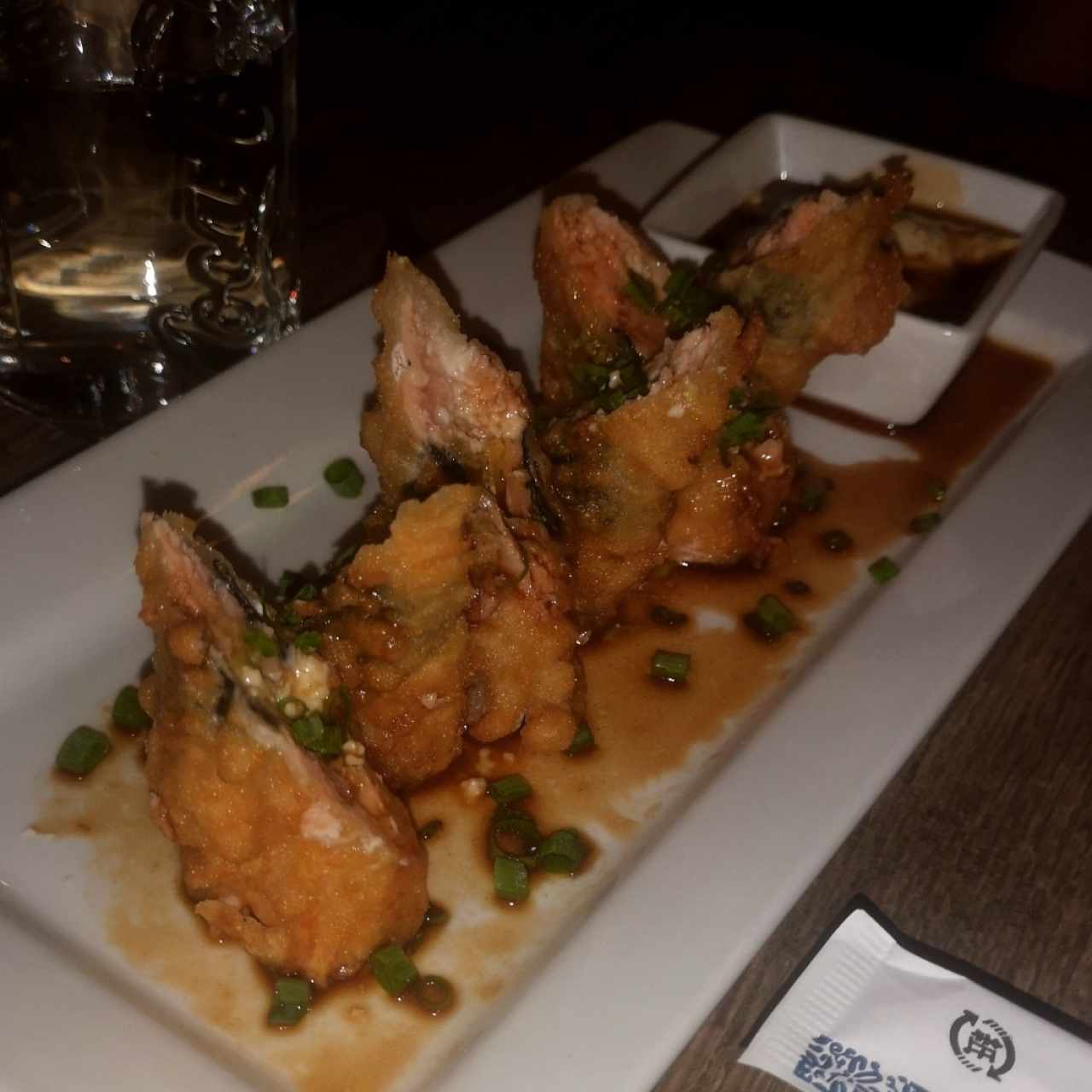 salmón tempura