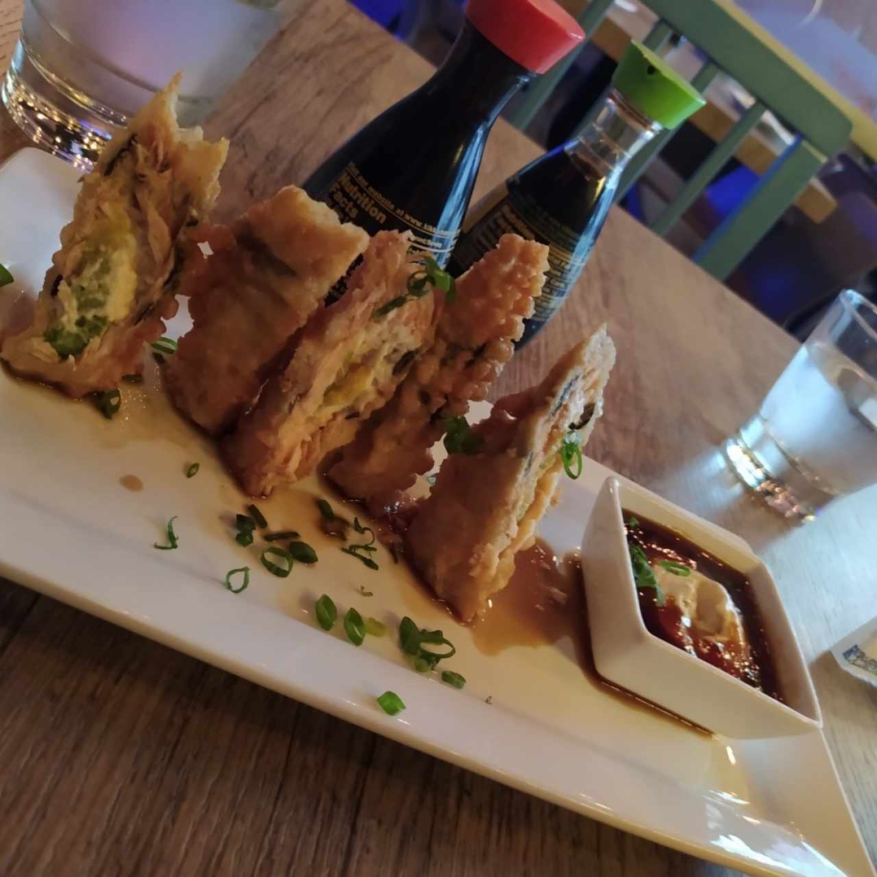 salmón tempura
