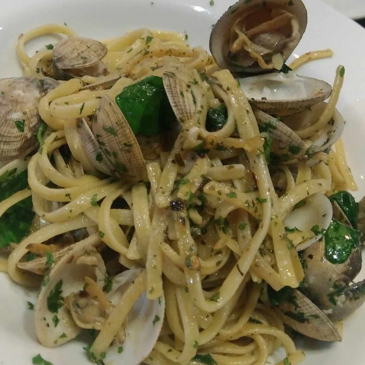 Linguini al Oleo Con Almejas