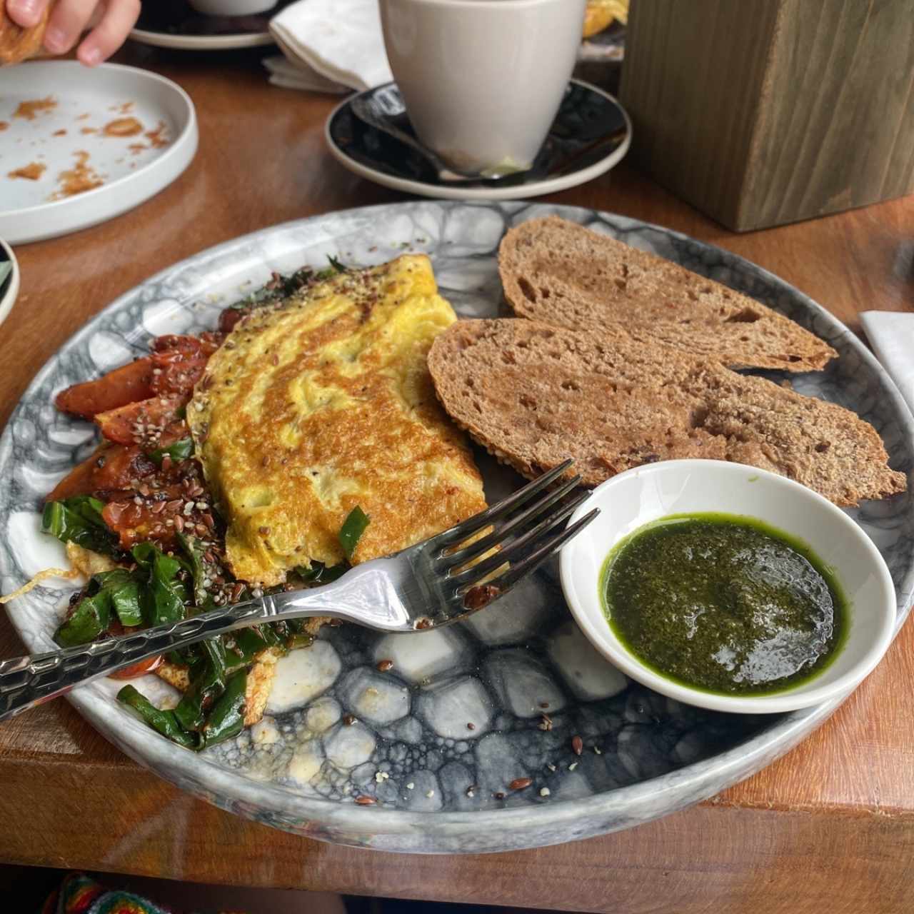 Omelette con vegetales