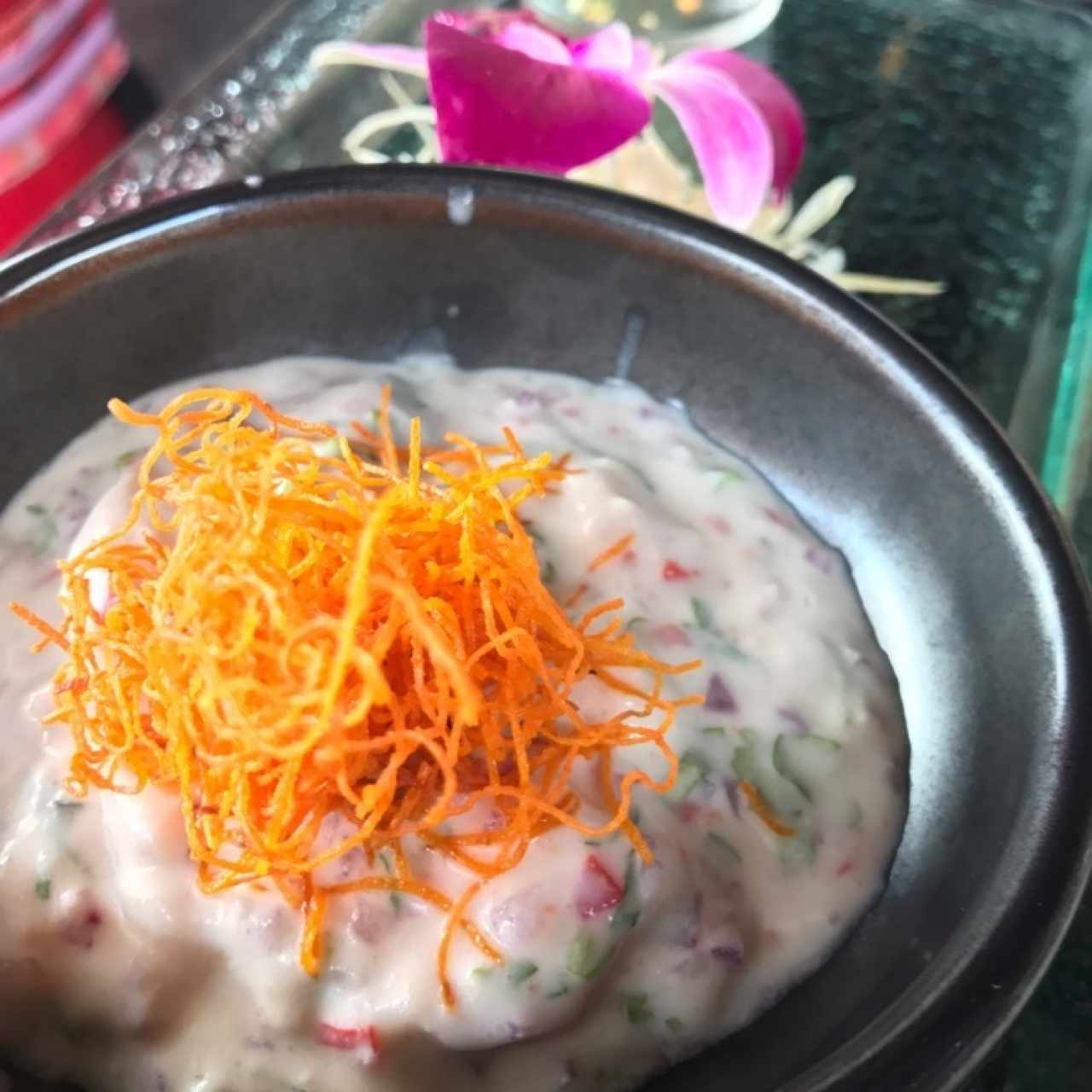 CEVICHE DE MERO Y LECHE DE COCO