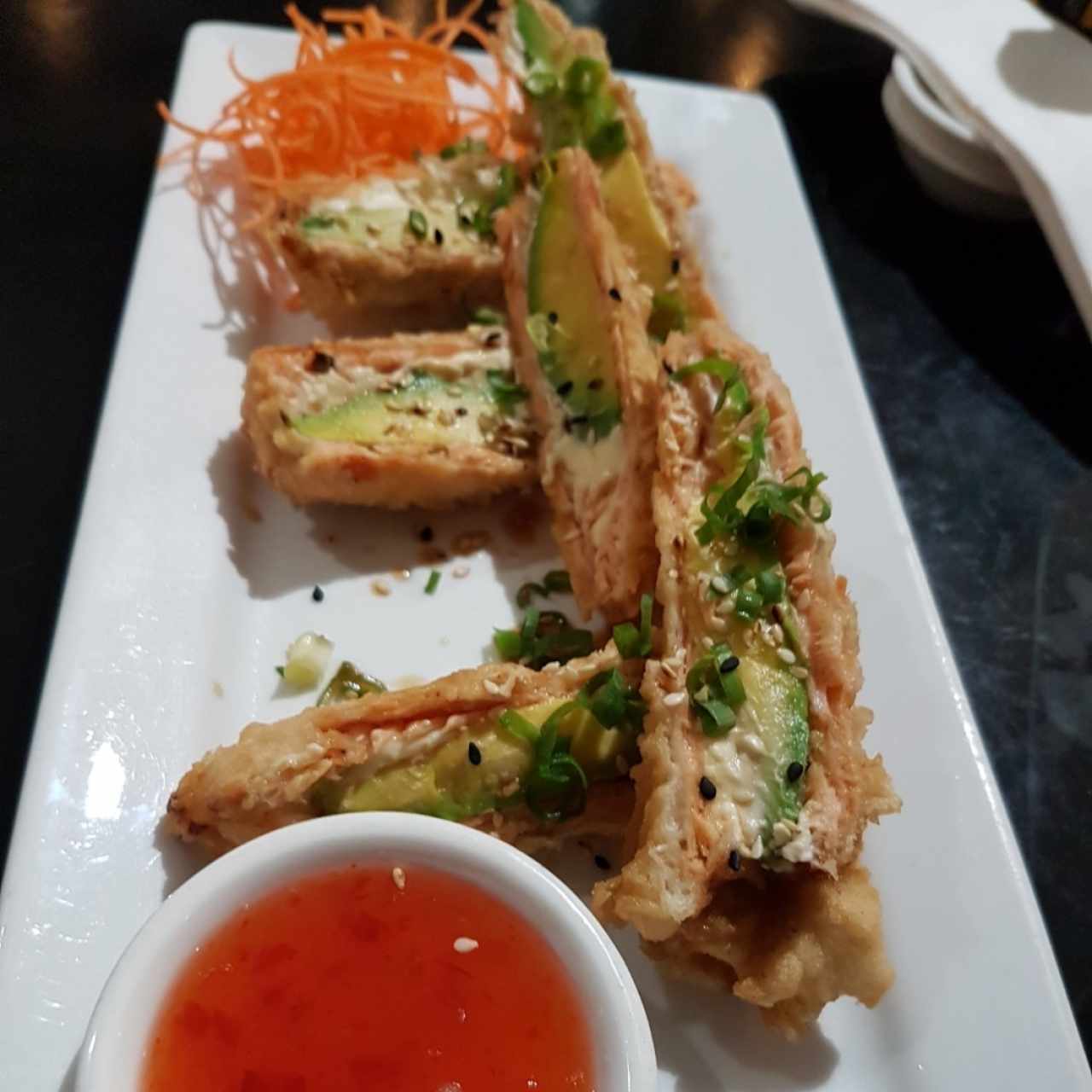 tempura de salmón