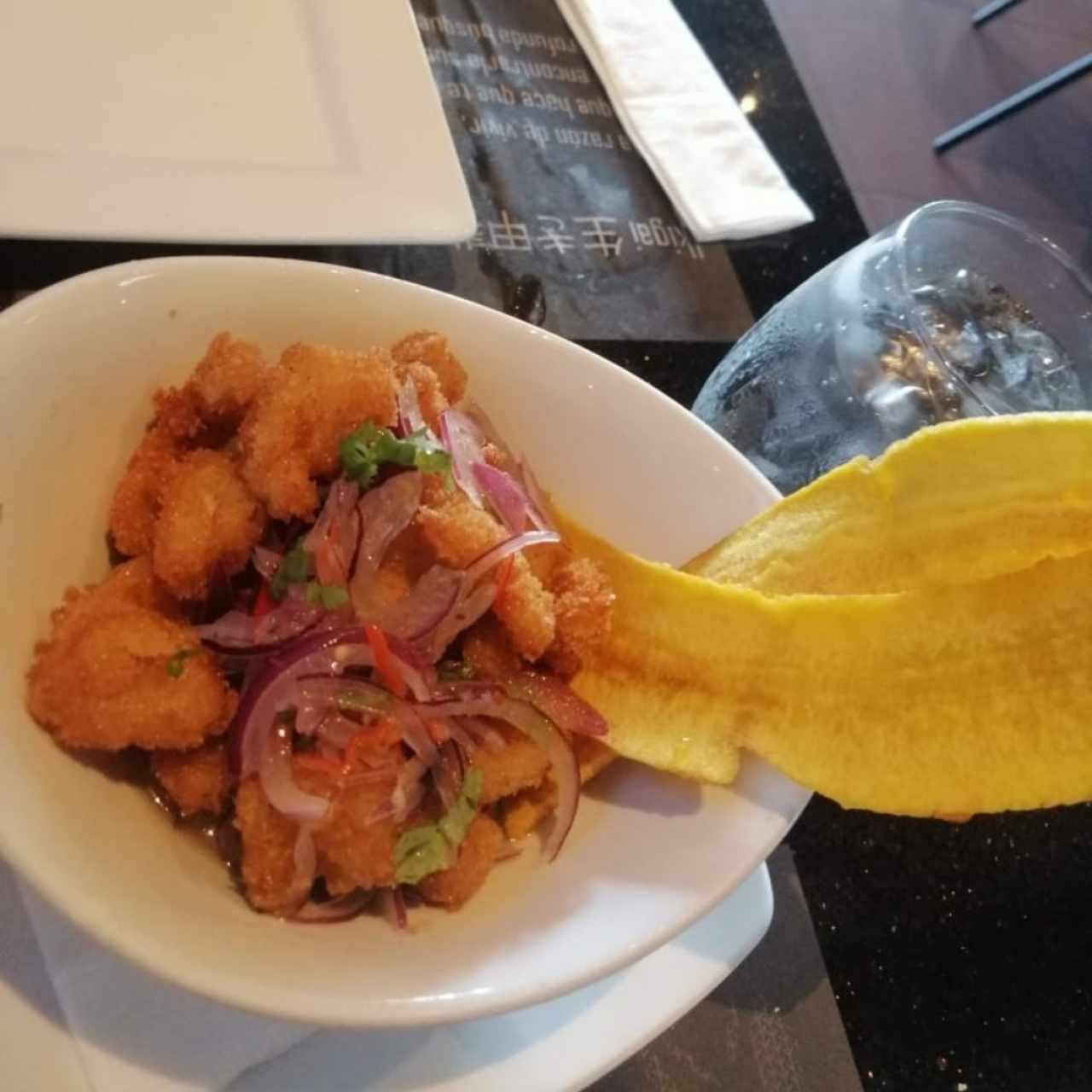 Ceviche frito de corvina