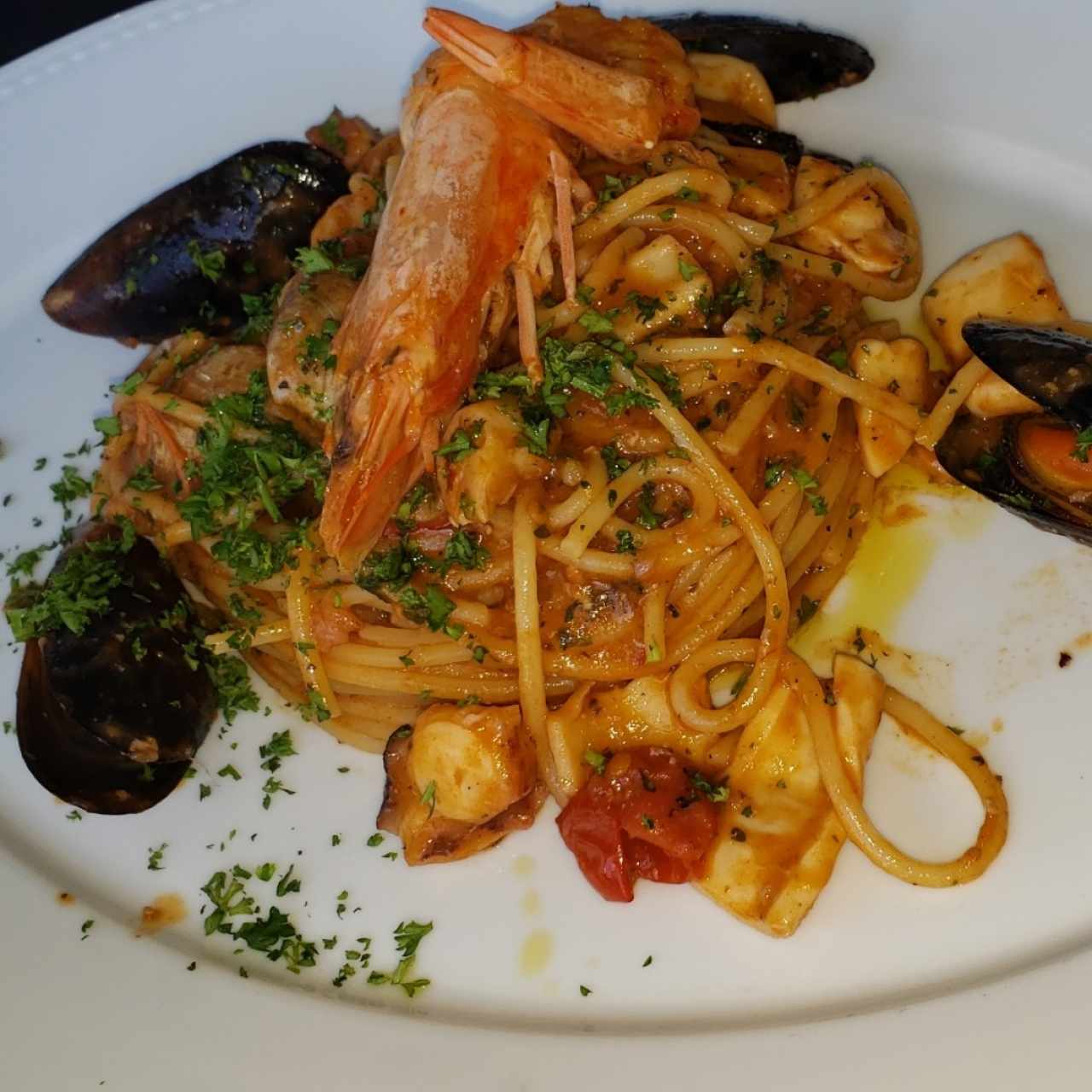 Pasta de mariscos 