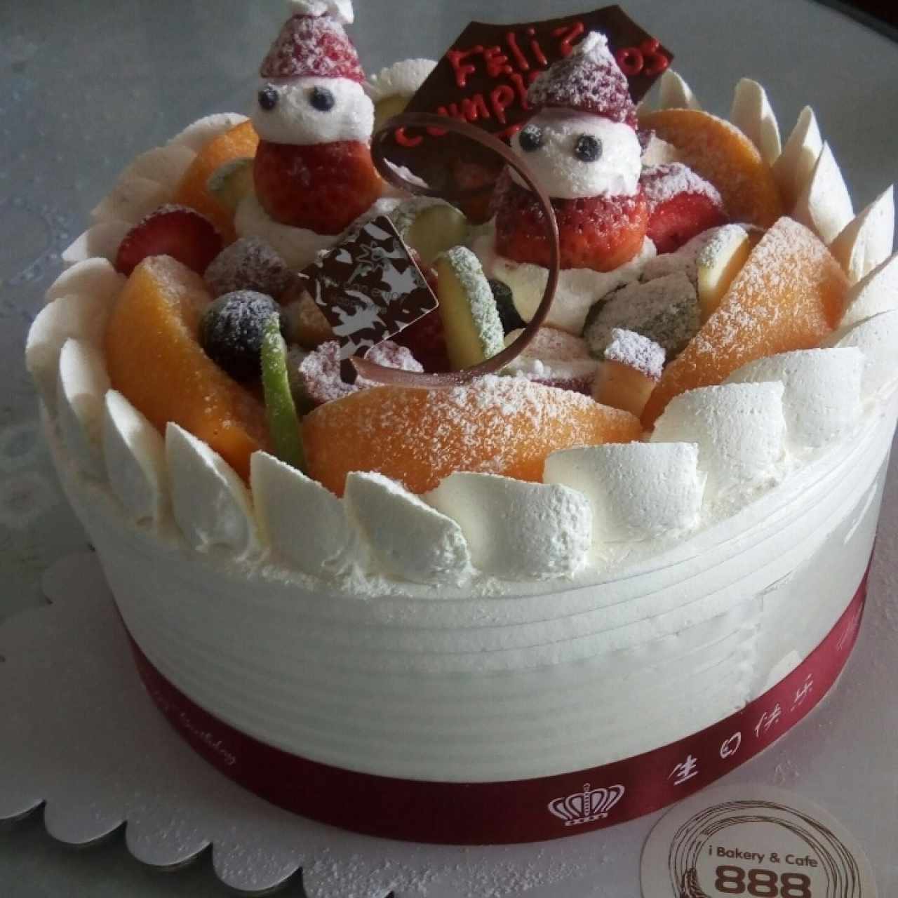 cake de cumpleaños vainilla relleno de frutas