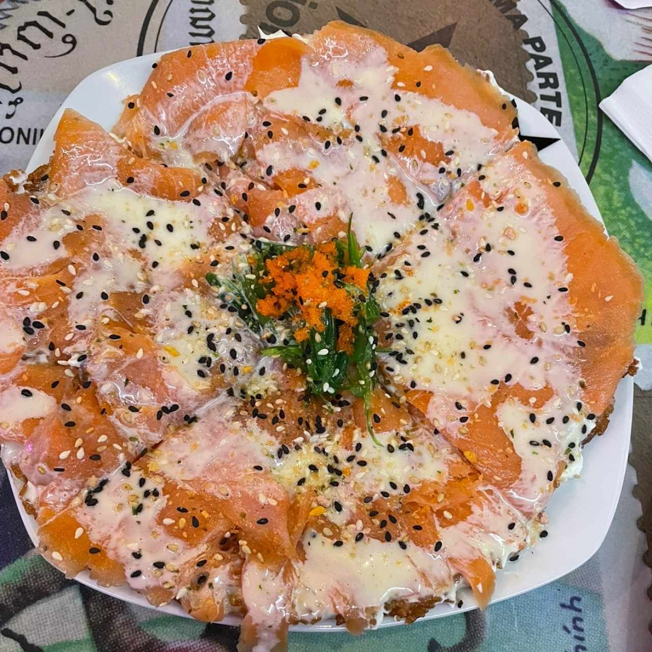 Pizza de Sushi de Salmón