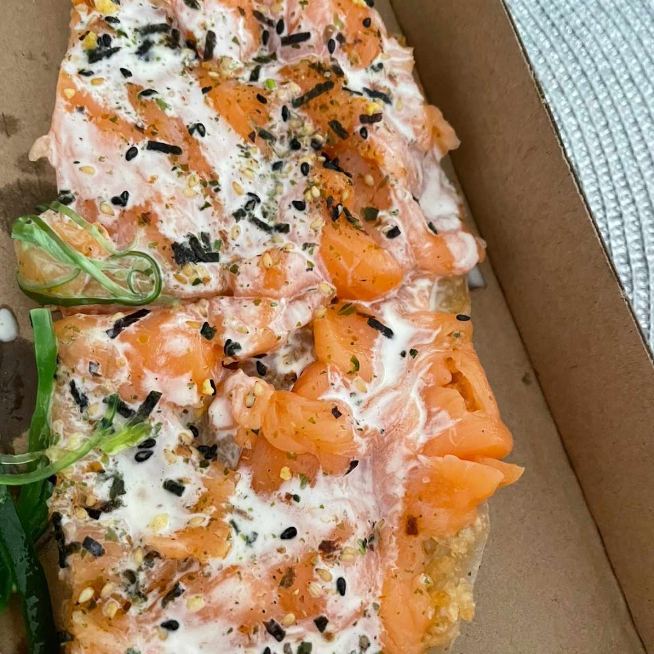 Pizza de Sushi de Salmón