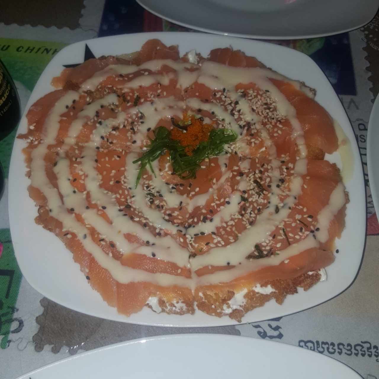 Pizza de salmón