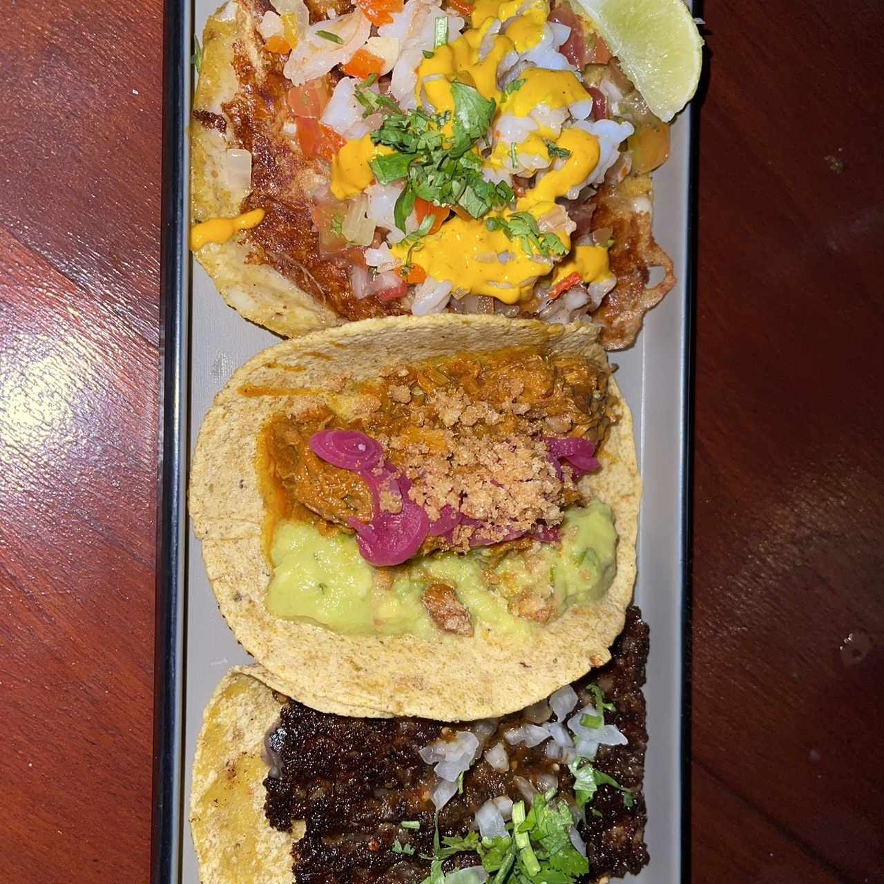 trio de tacos