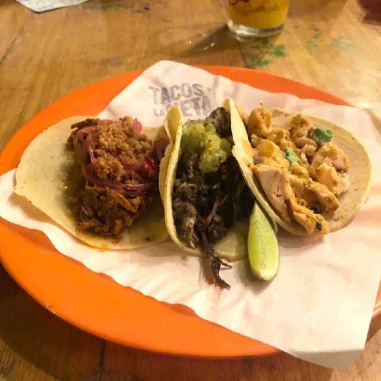 Plato de 3 tacos