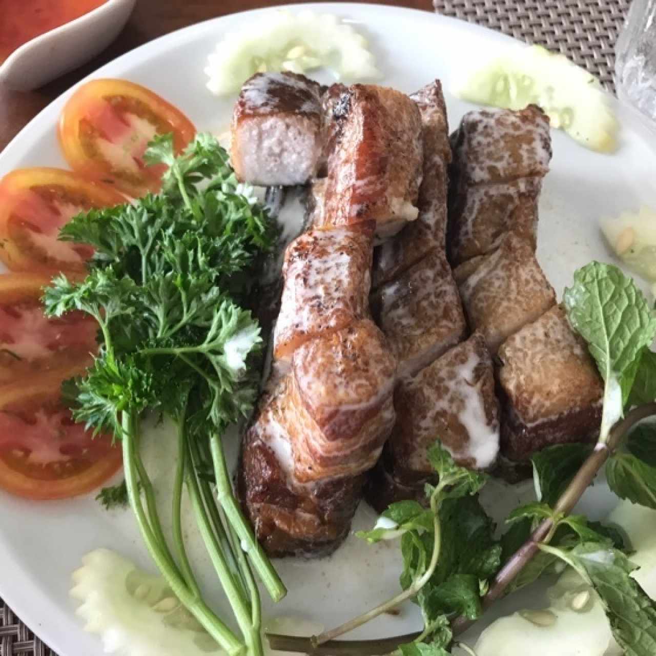 costillas de cerdo con salsa de coco 