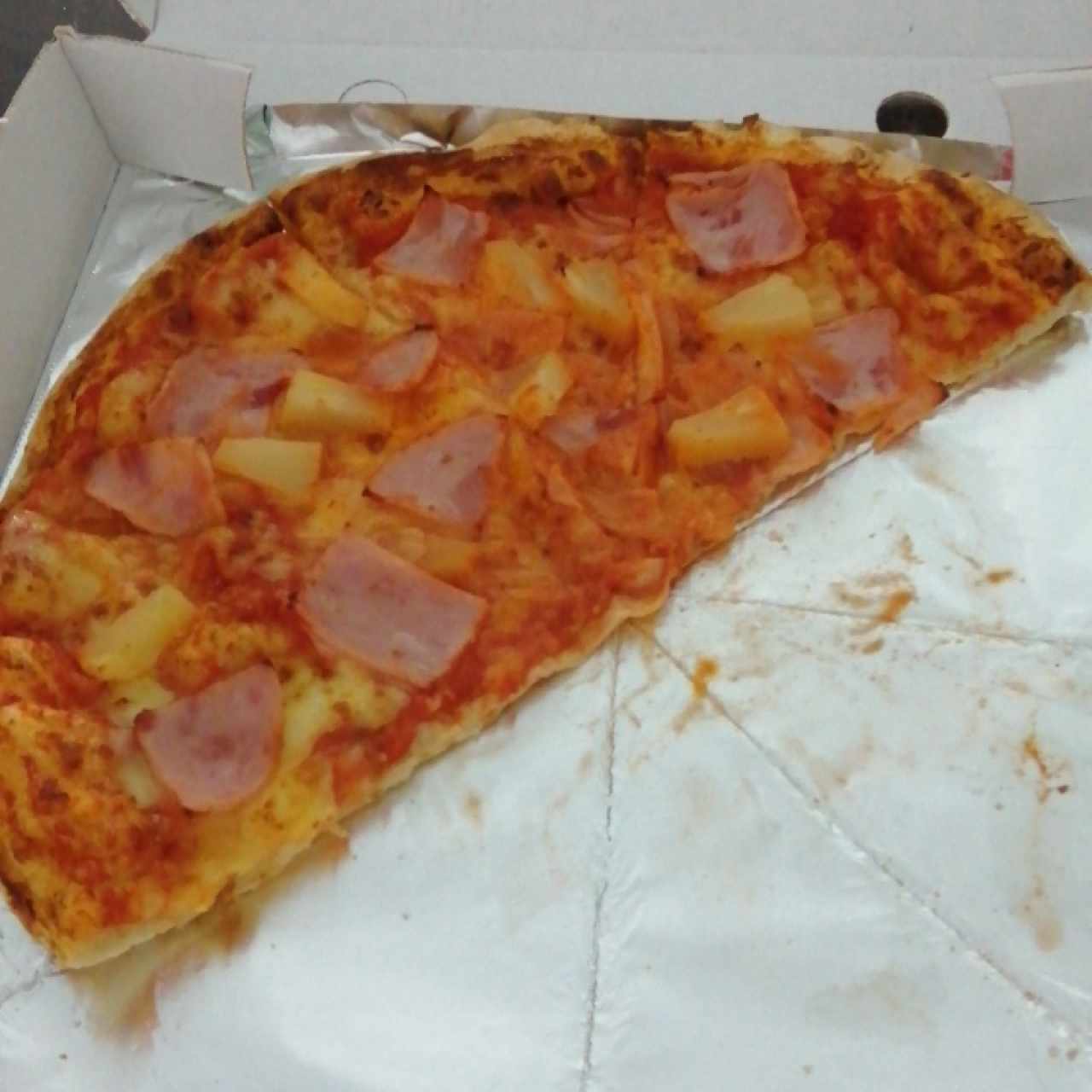 pizza hawaiana tamaño regular