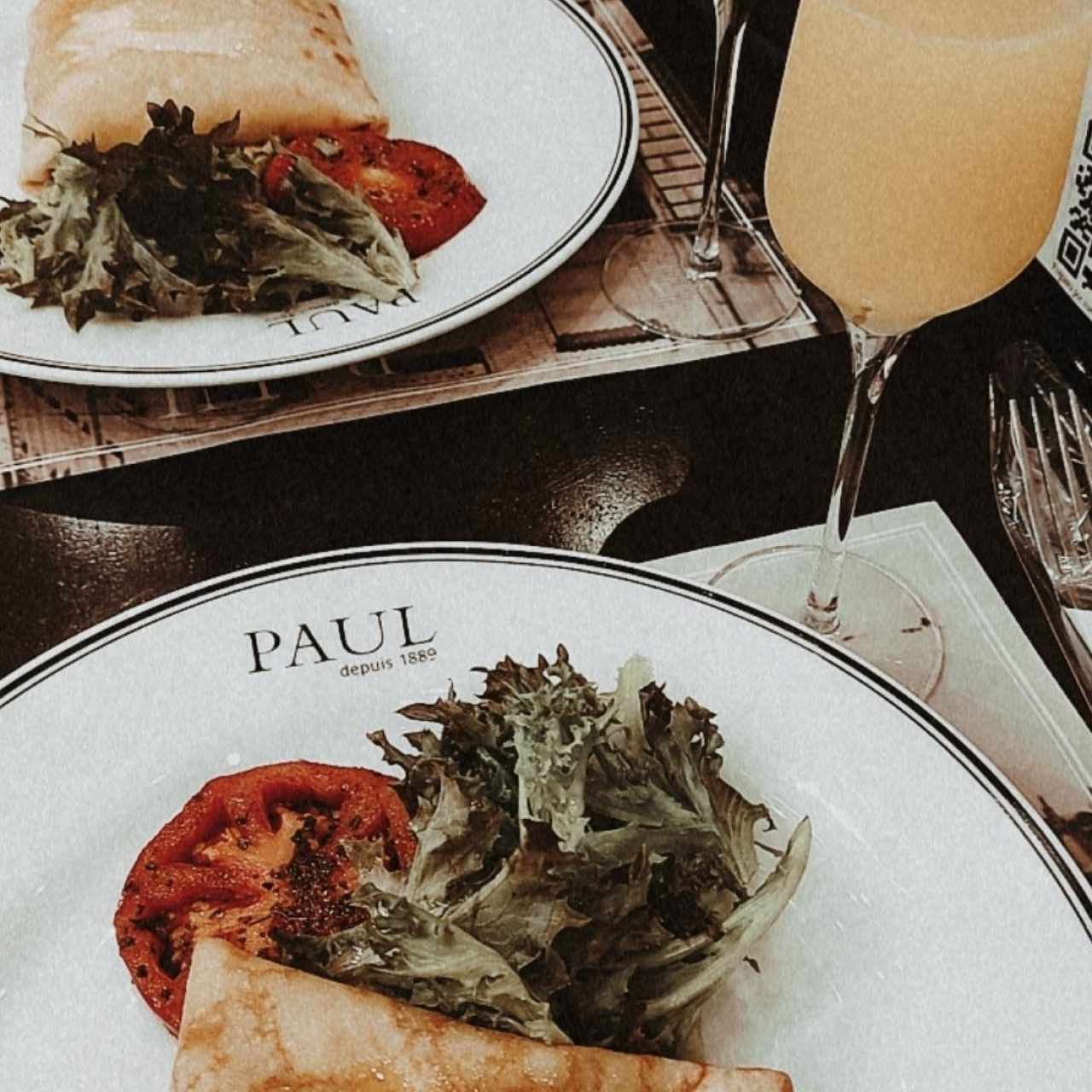 crepe de pollo y mimosa