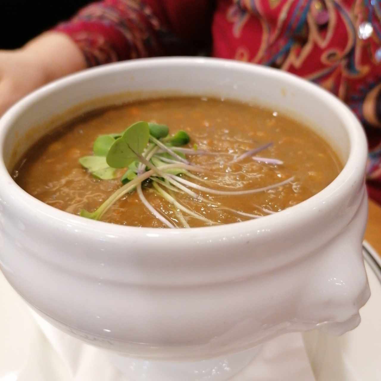 Sopa de lentejas con verduras