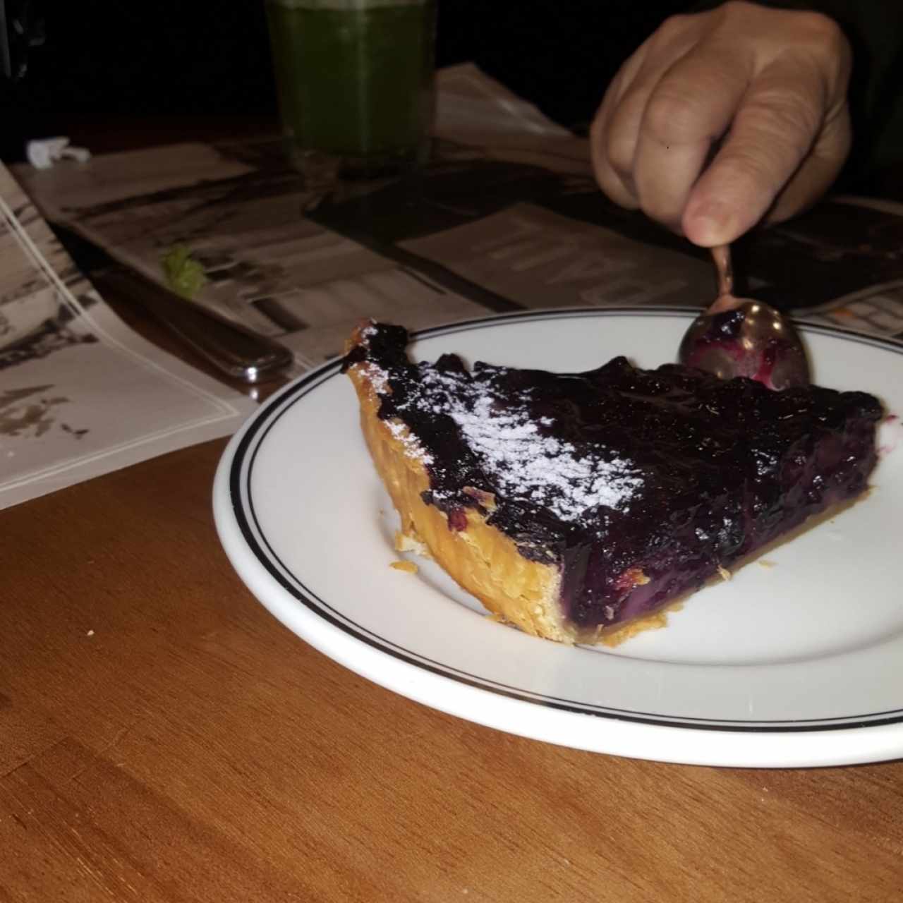 pie de blueberry