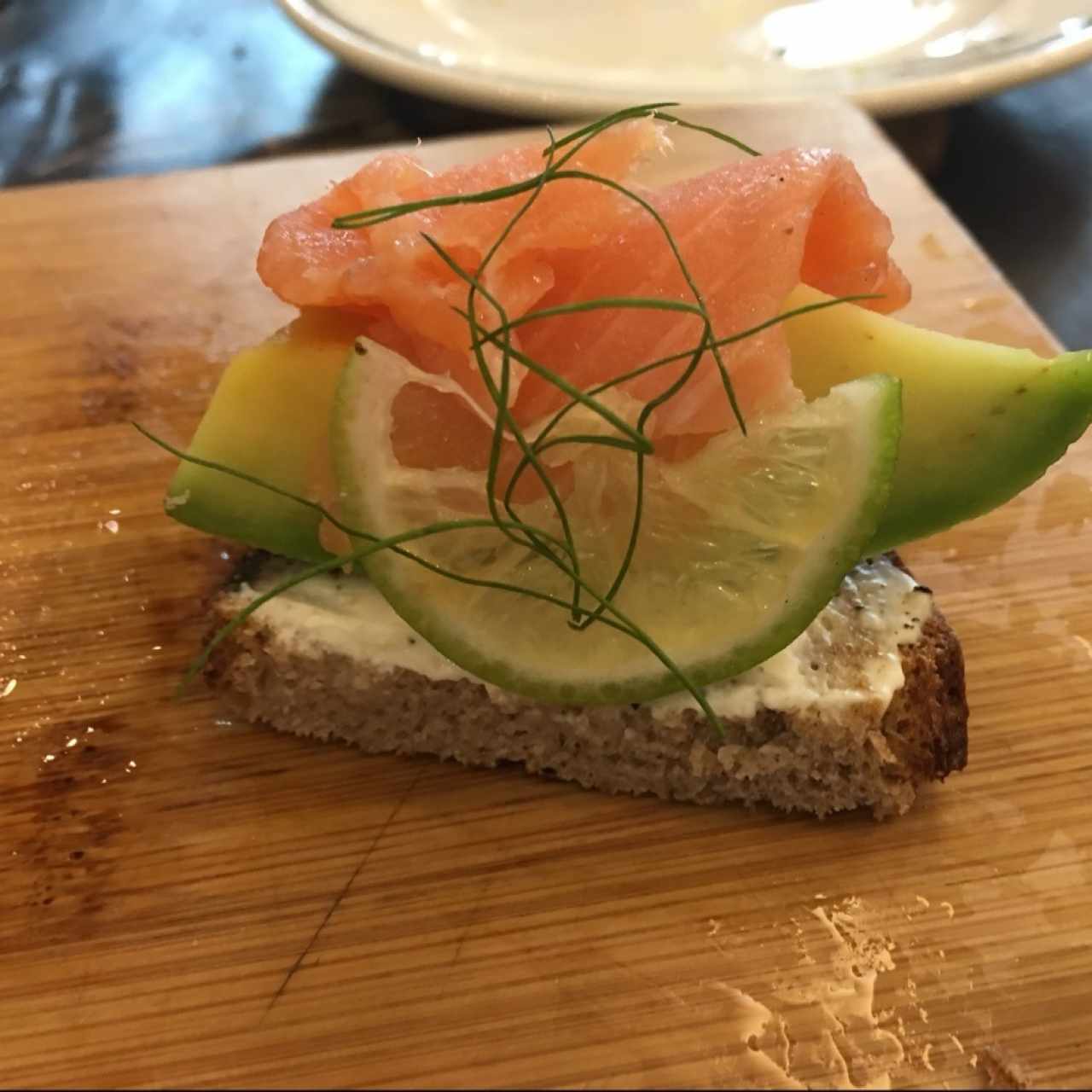 salmon crostini