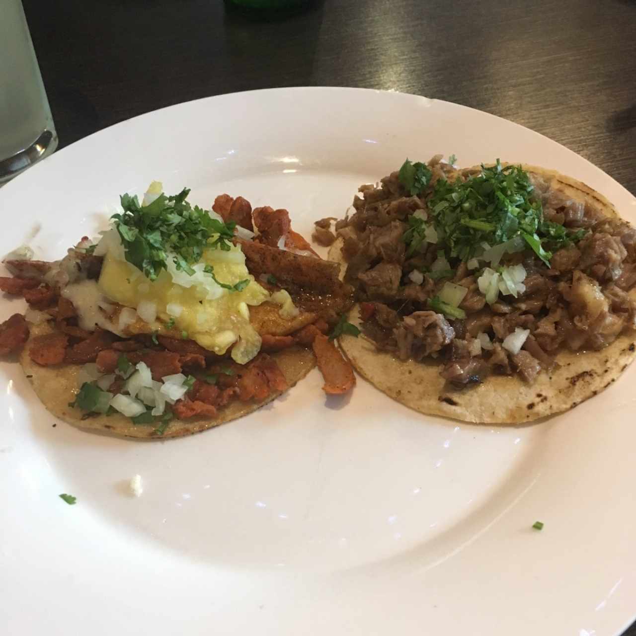 tacos de carnita y pastor con queso