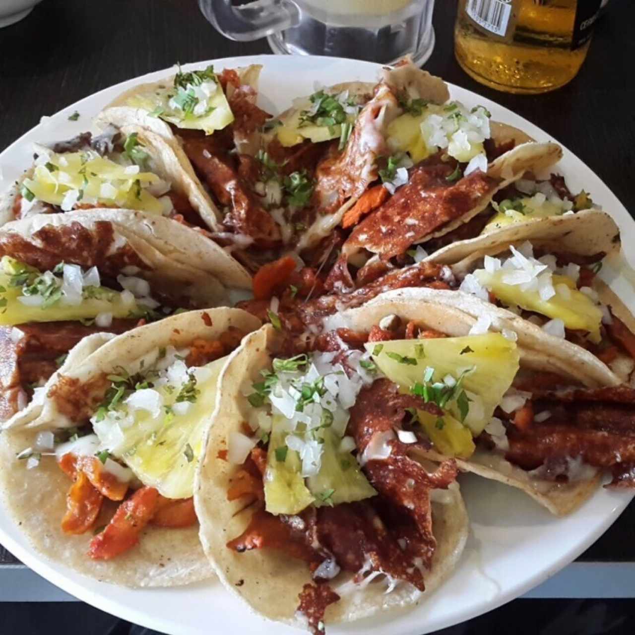 Tacos al pastor con queso Restaurante Taco T Taquerias (Costa del