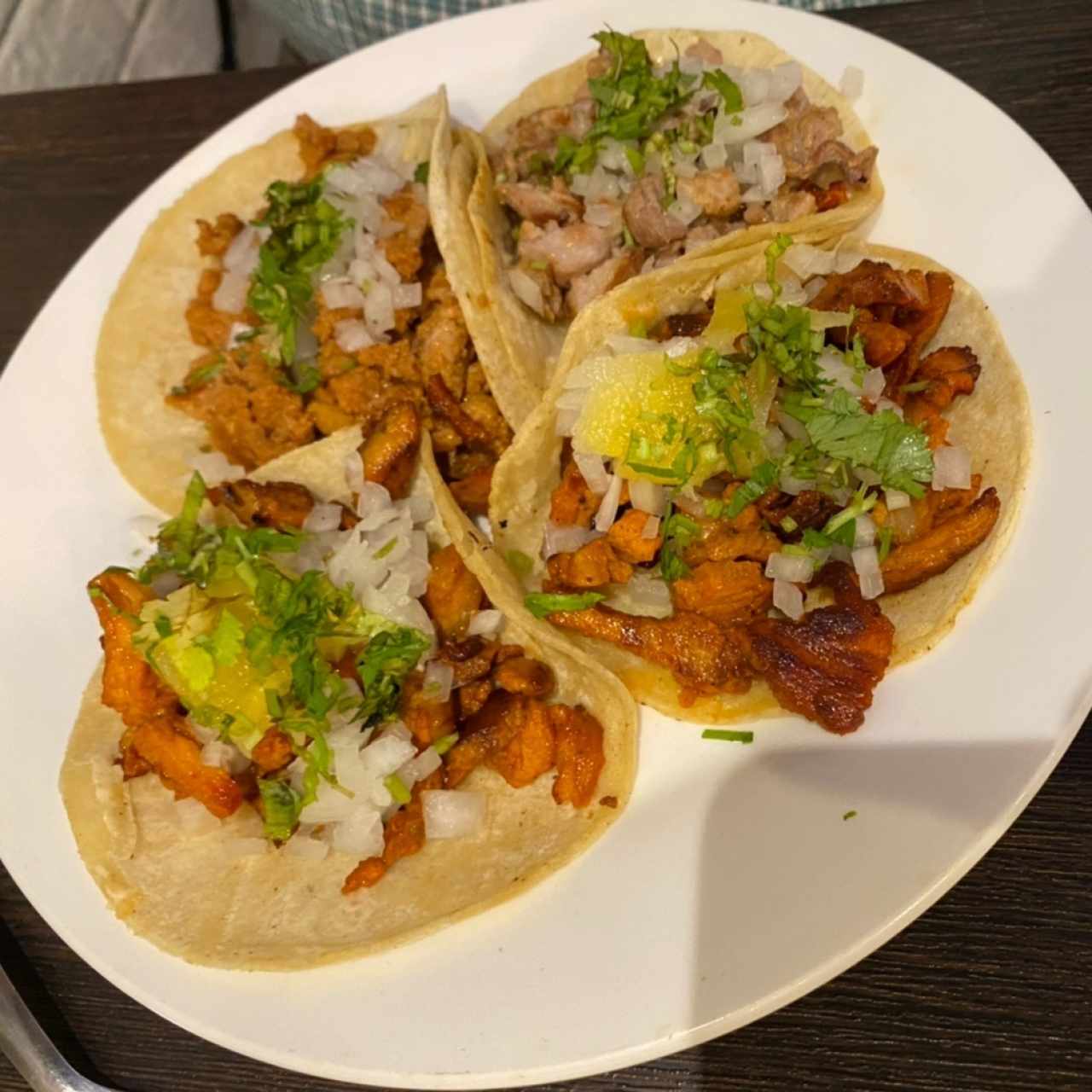 Tacos de Pastor, Chuleta y Chorizo