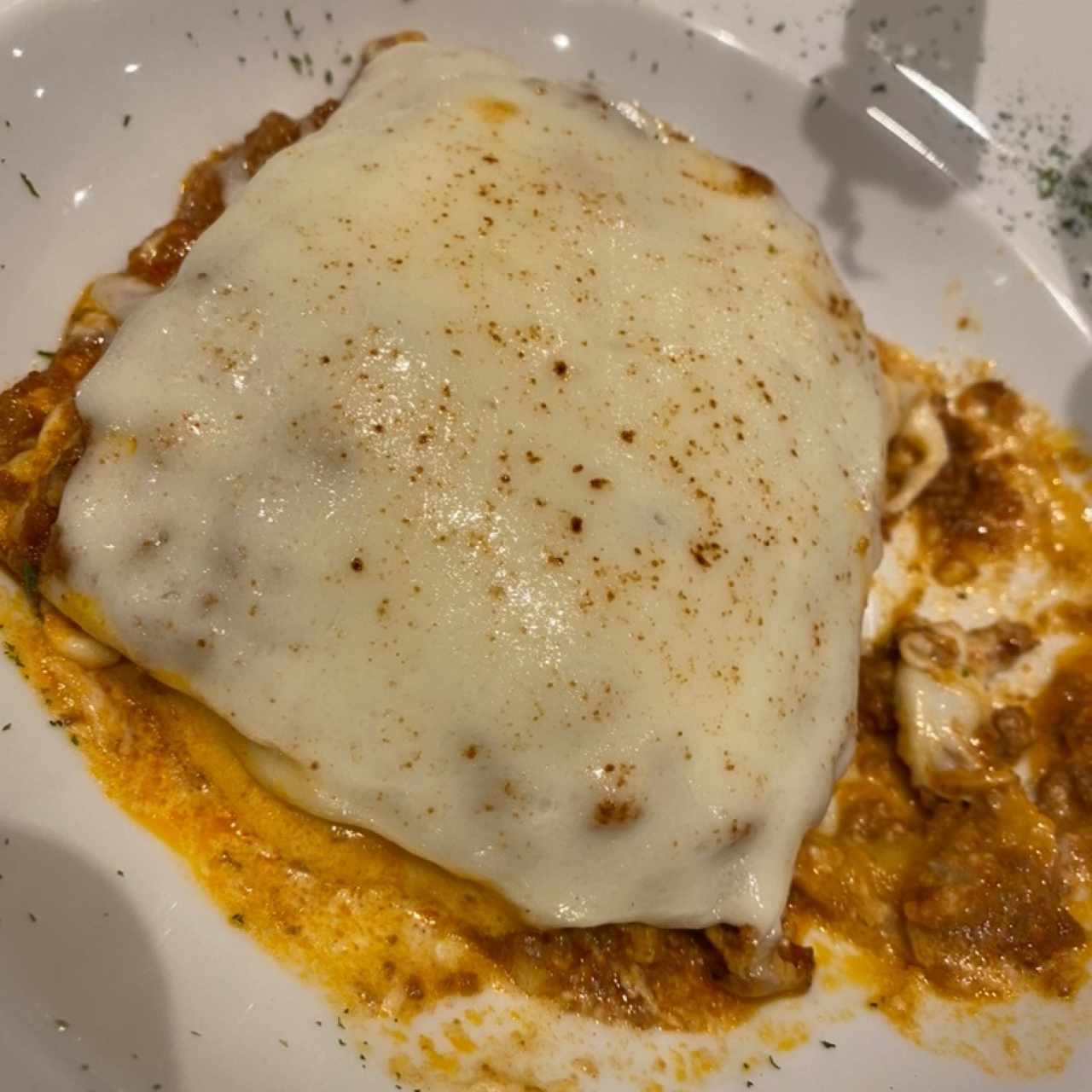 Lasagna boloñesa gratinada