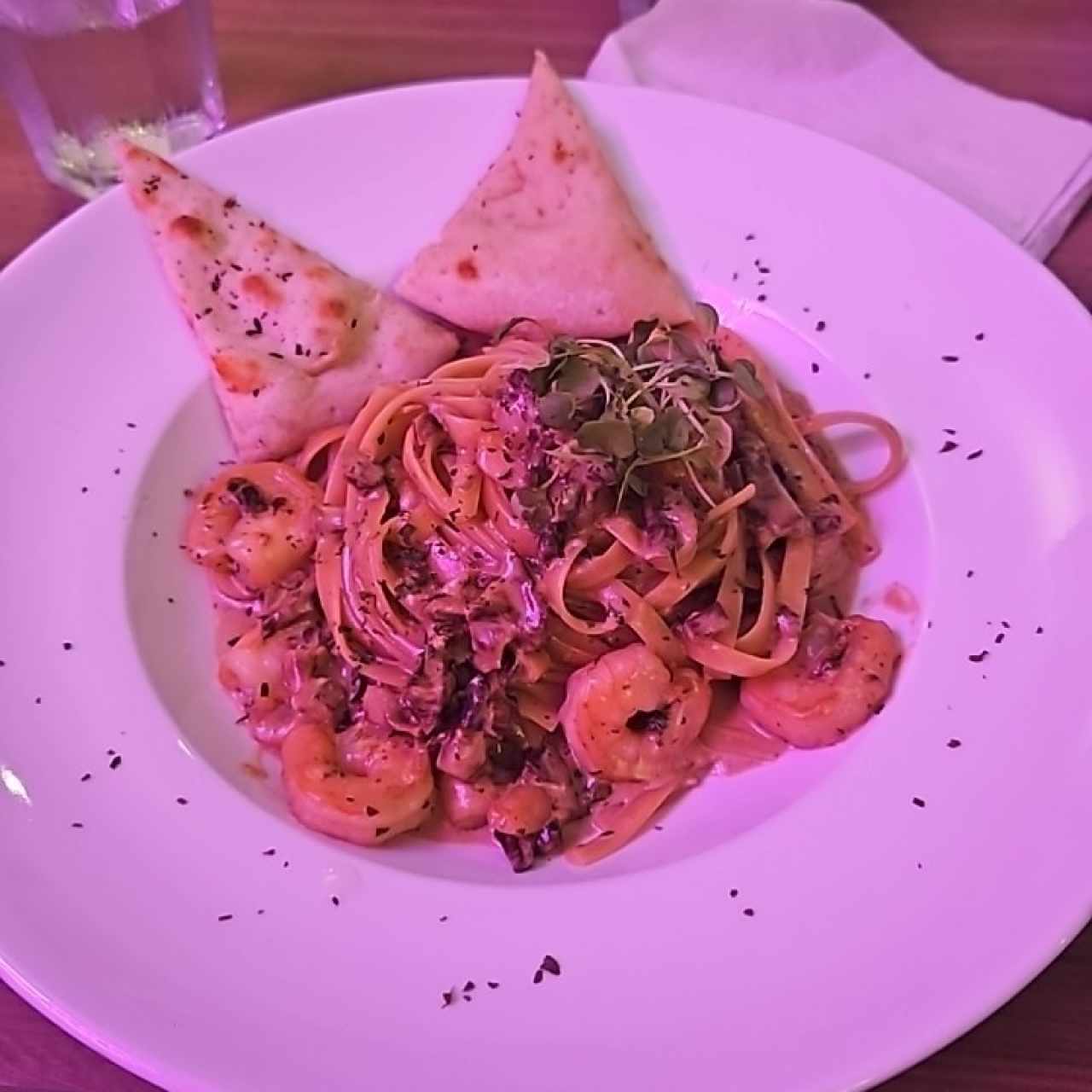 Fettuccine Gamberi e Porcini