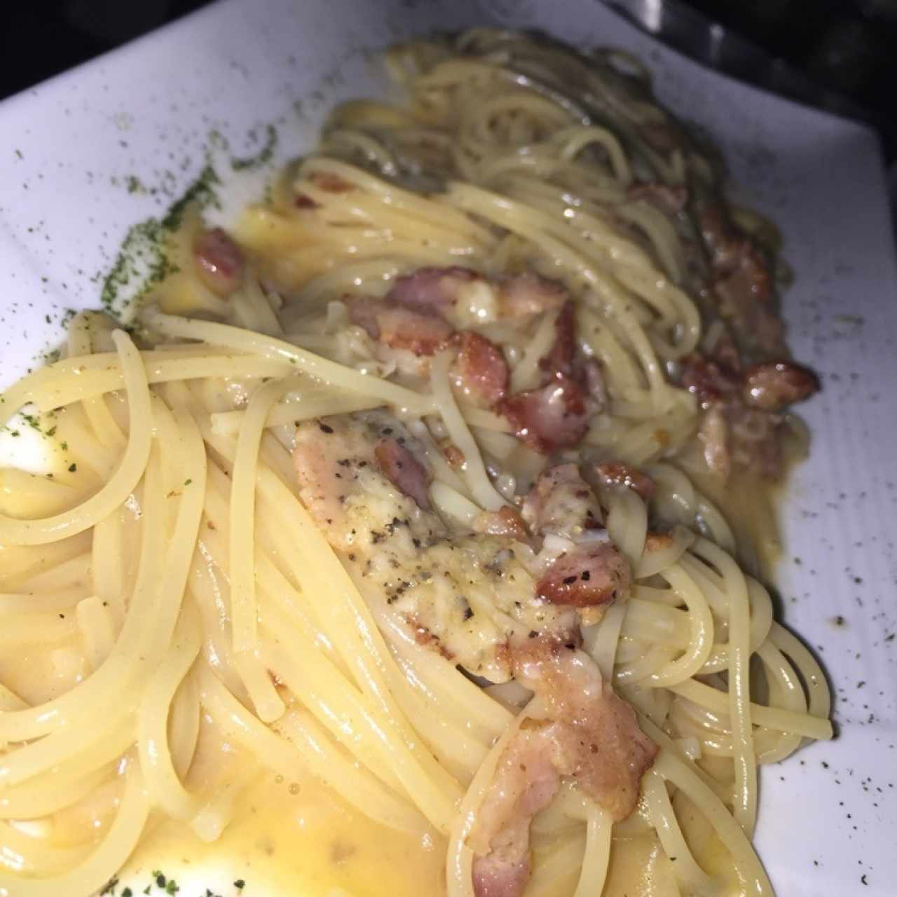 Spaguetti en Salsa Carbonara 