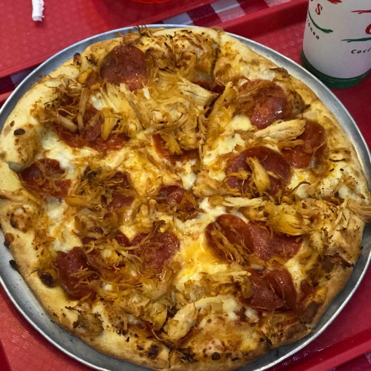 Pizza Mediana - Pepperoni y Pollo 
