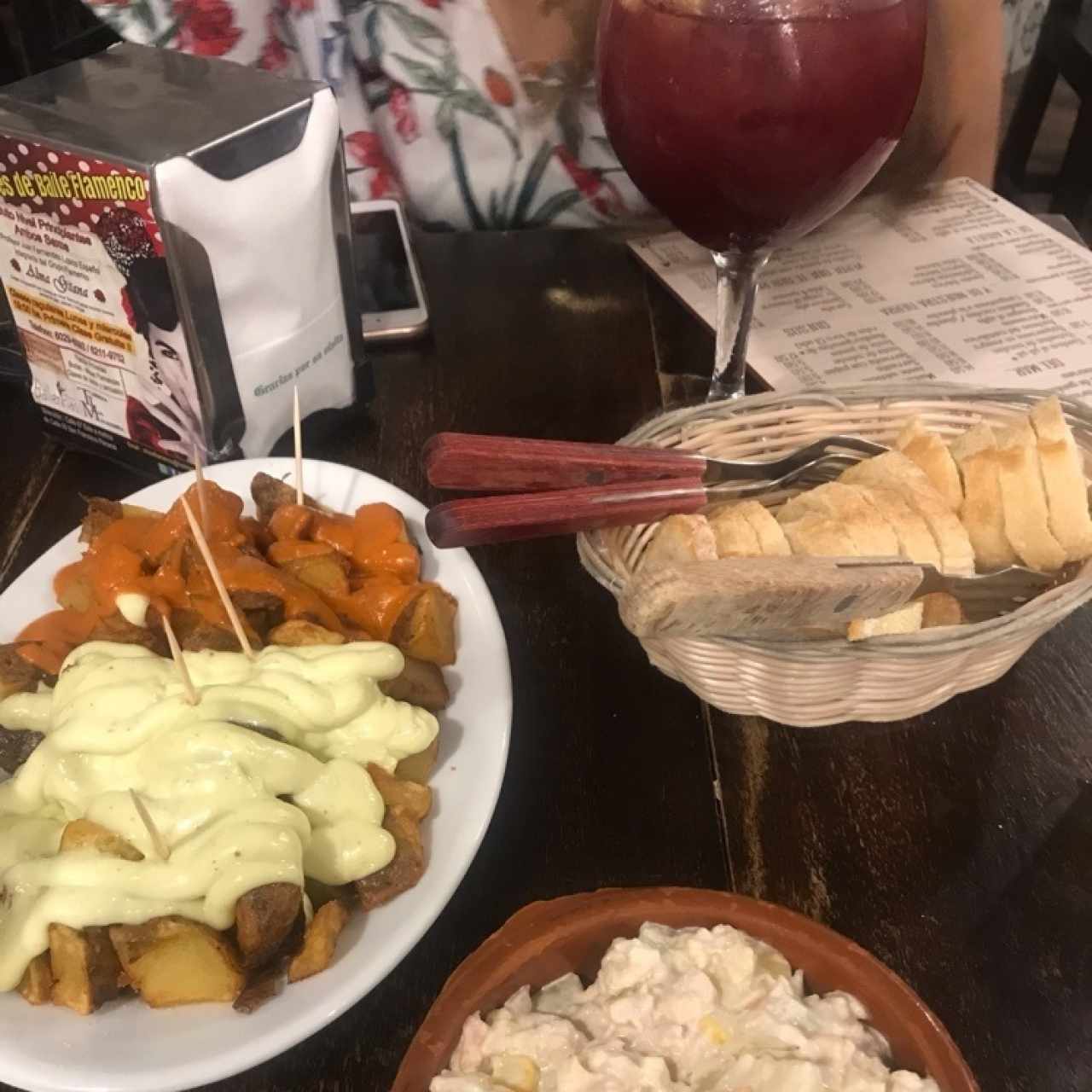 papas bravas & alioli, ensaladilla rusa