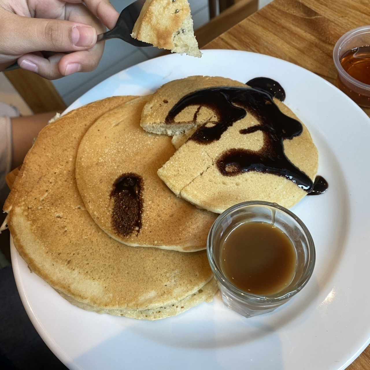 Pancake caramelo y chocolate