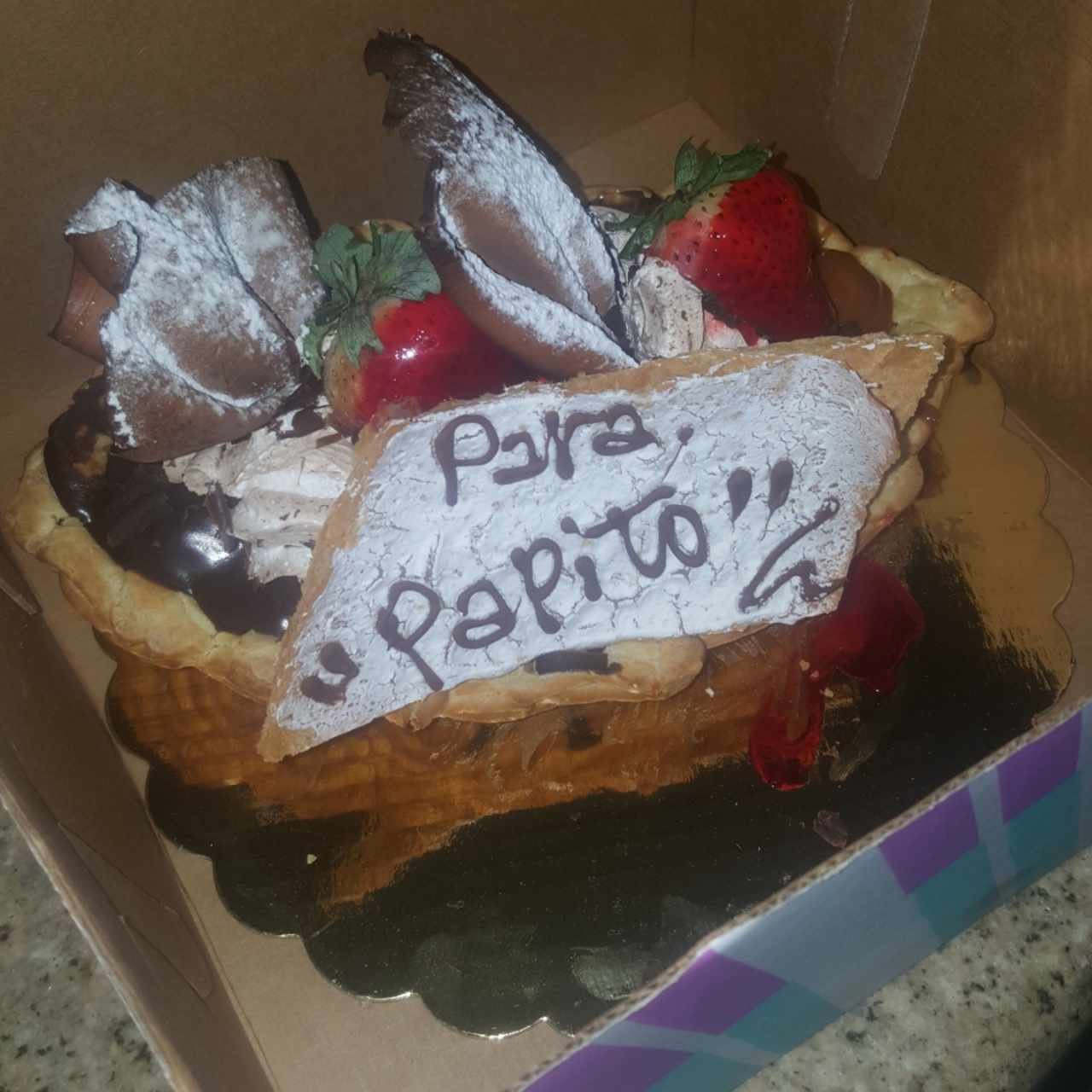 canasta de profiterol