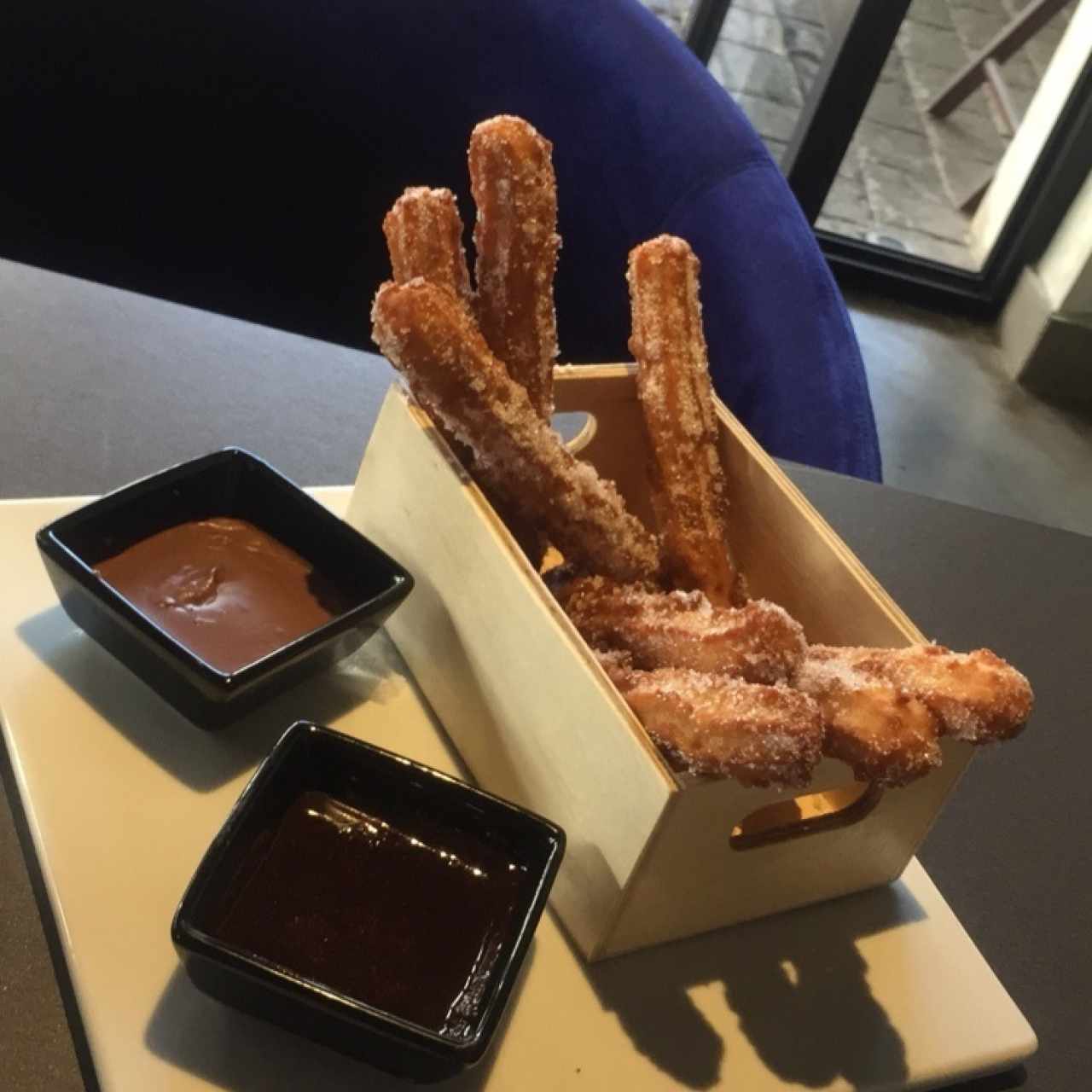 Churros con chocolate y Nutella