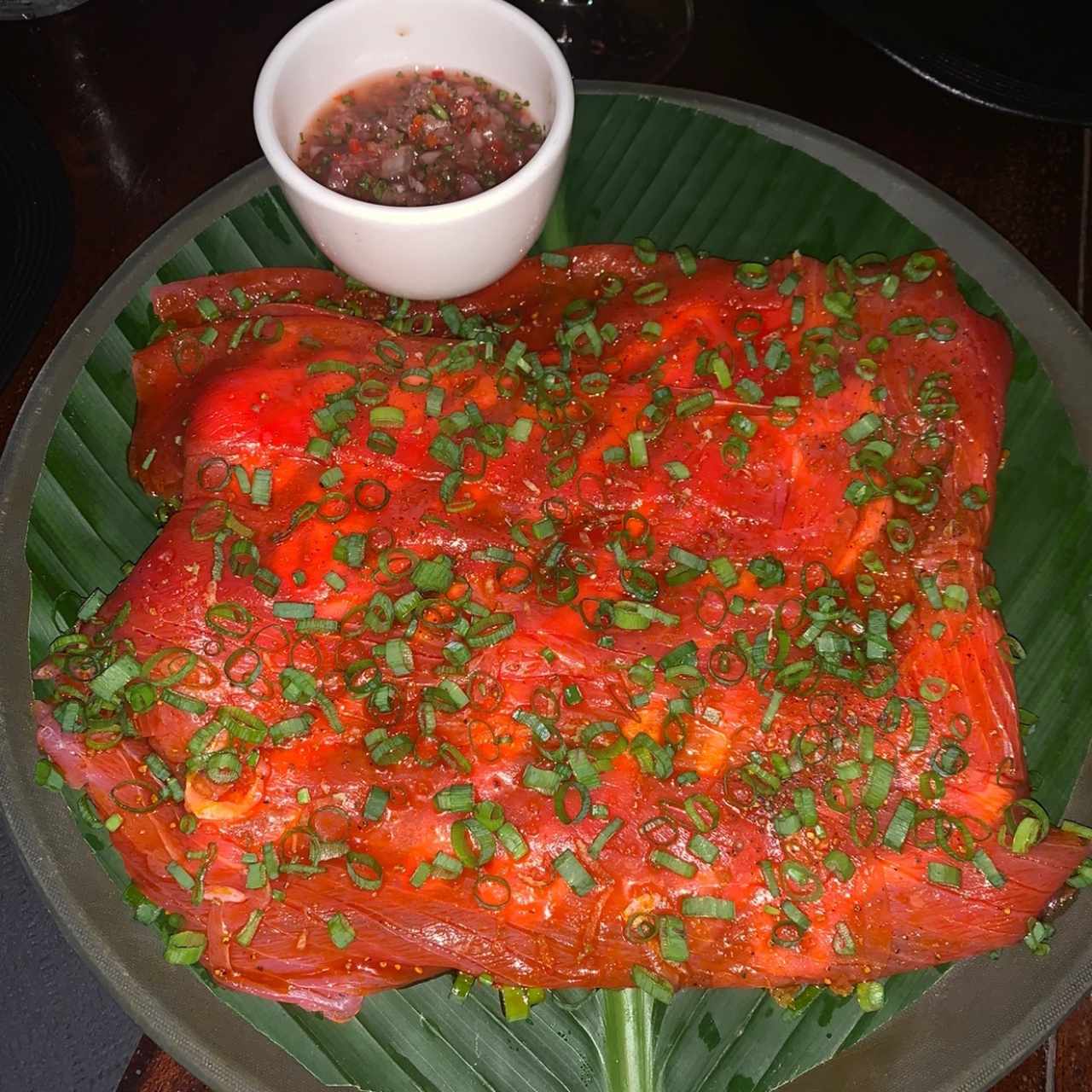 Carpaccio de Atún con yuca 