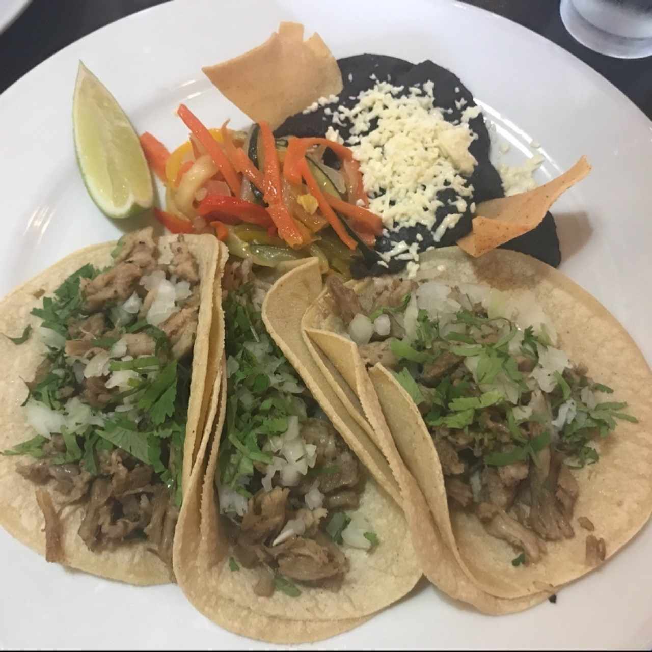 tacos de carnitas (menú del día)